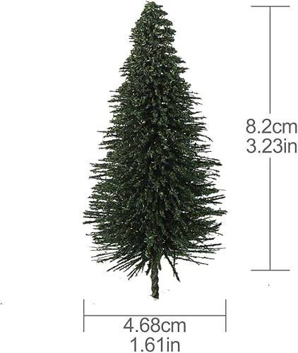 Miniatura 4 de S0808 - 30 árboles de cedro modelo pino verde oscuro de 3.23 pulgadas (3.228 in) para modelo de ferrocarril paisaje, diseño de paisaje HO OO Escala