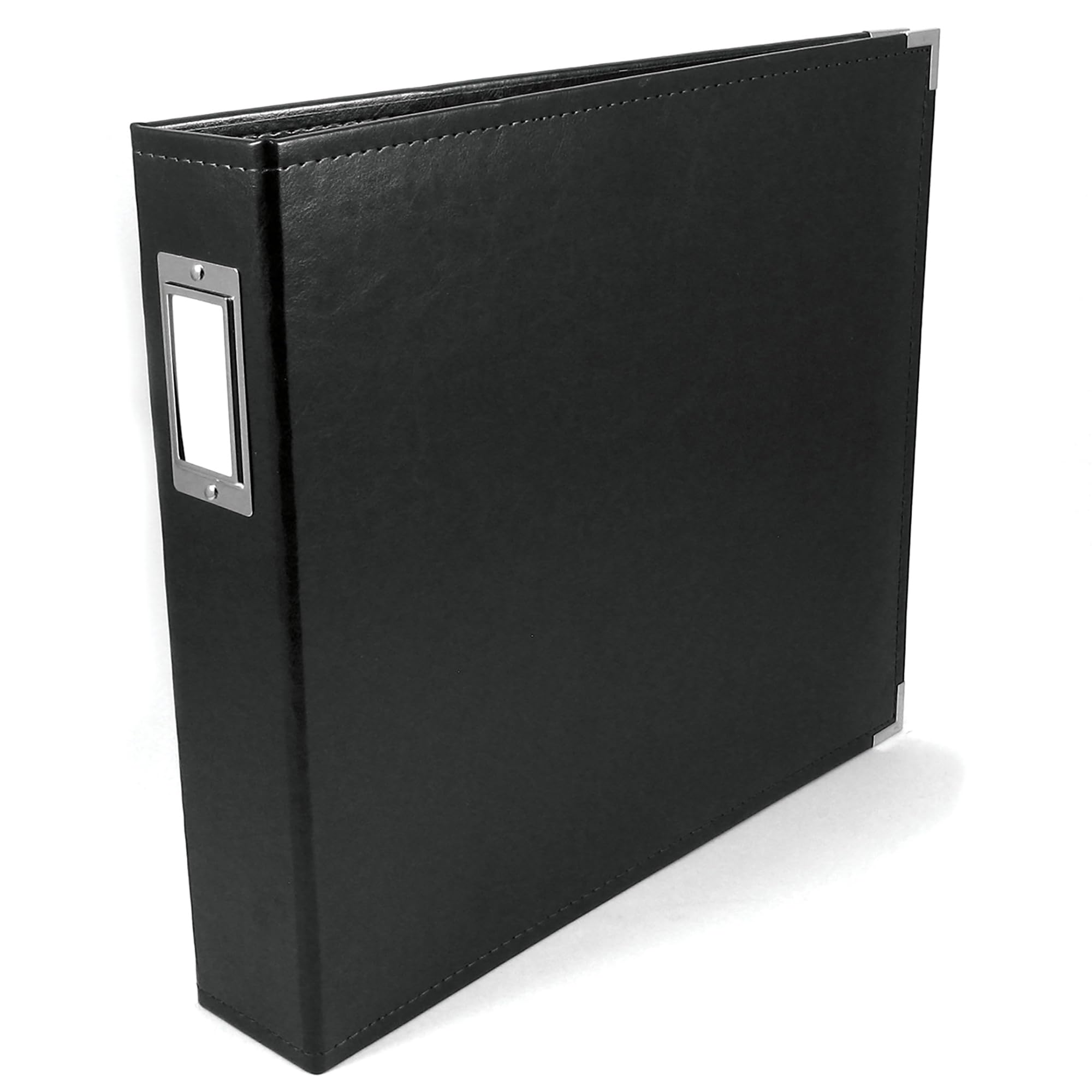 We R Memory Keepers 12 x 12-inch We R Faux Leather 3-Ring Binder, Black