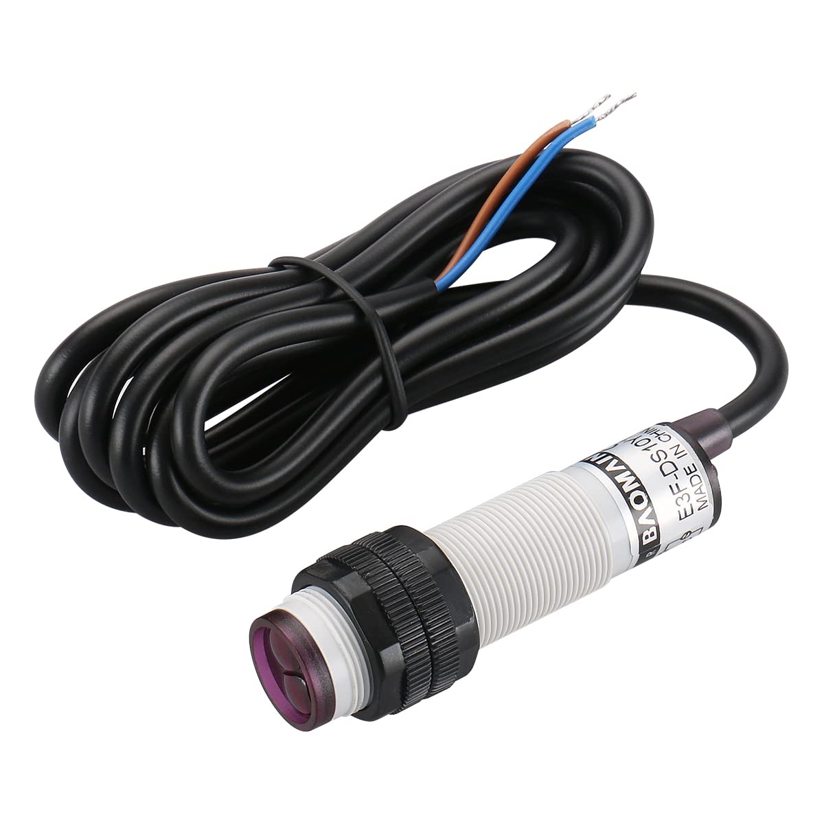 Baomain Photoelectric Sensor Switch E3F-DS10Y2 NC AC 90-250V 400mA 10cm Detection Infrared Ray CE