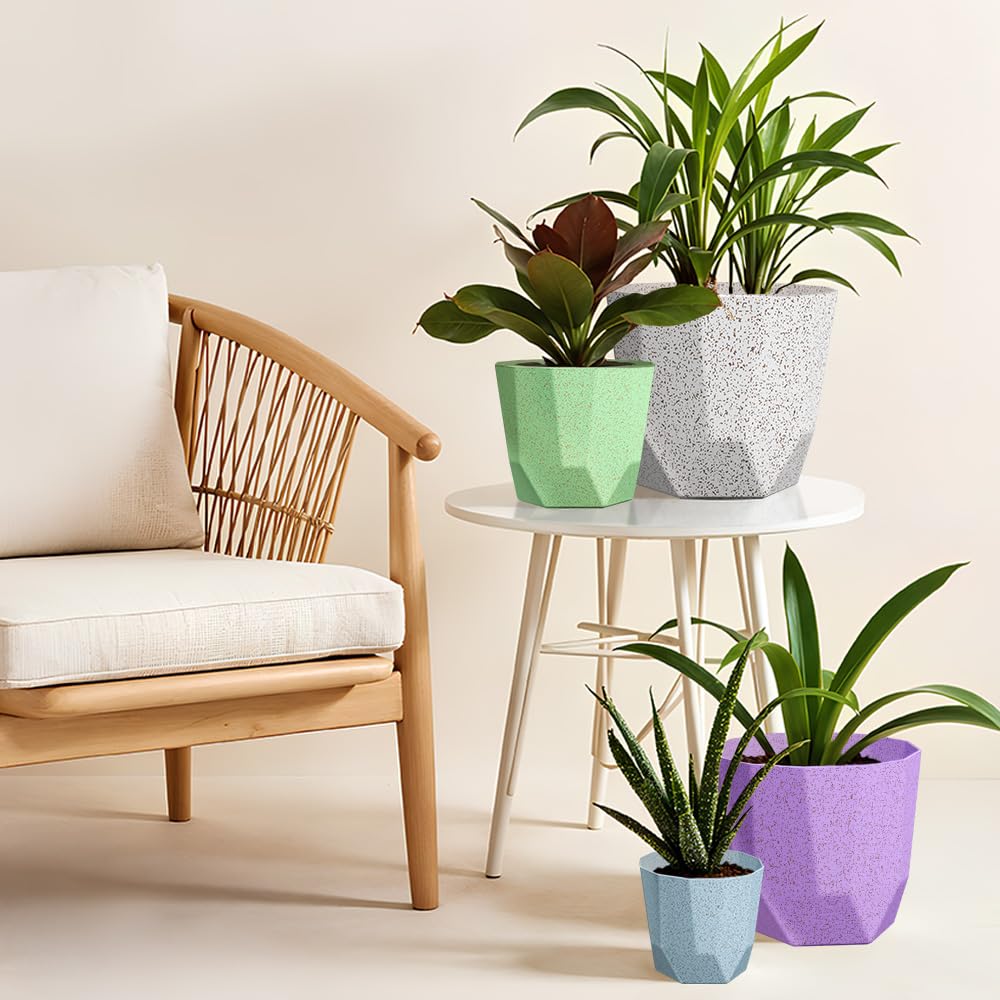 YUCCABE ITALIA SHERA Hexa Planters - Marble White -2 YUCCABE ITALIA SHERA Hexa Planters - Marble White -2