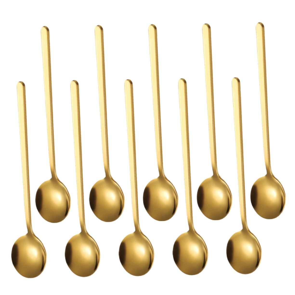 PRETYZOOM 30 Schöpfkelle aus Edelstahl dekorative Dessertlöffel Rührlöffel zum Kochen Löffel aus Metall Cafélöffel rostfreie Stahllöffel Joghurtlöffel Rostfreier Stahl Golden