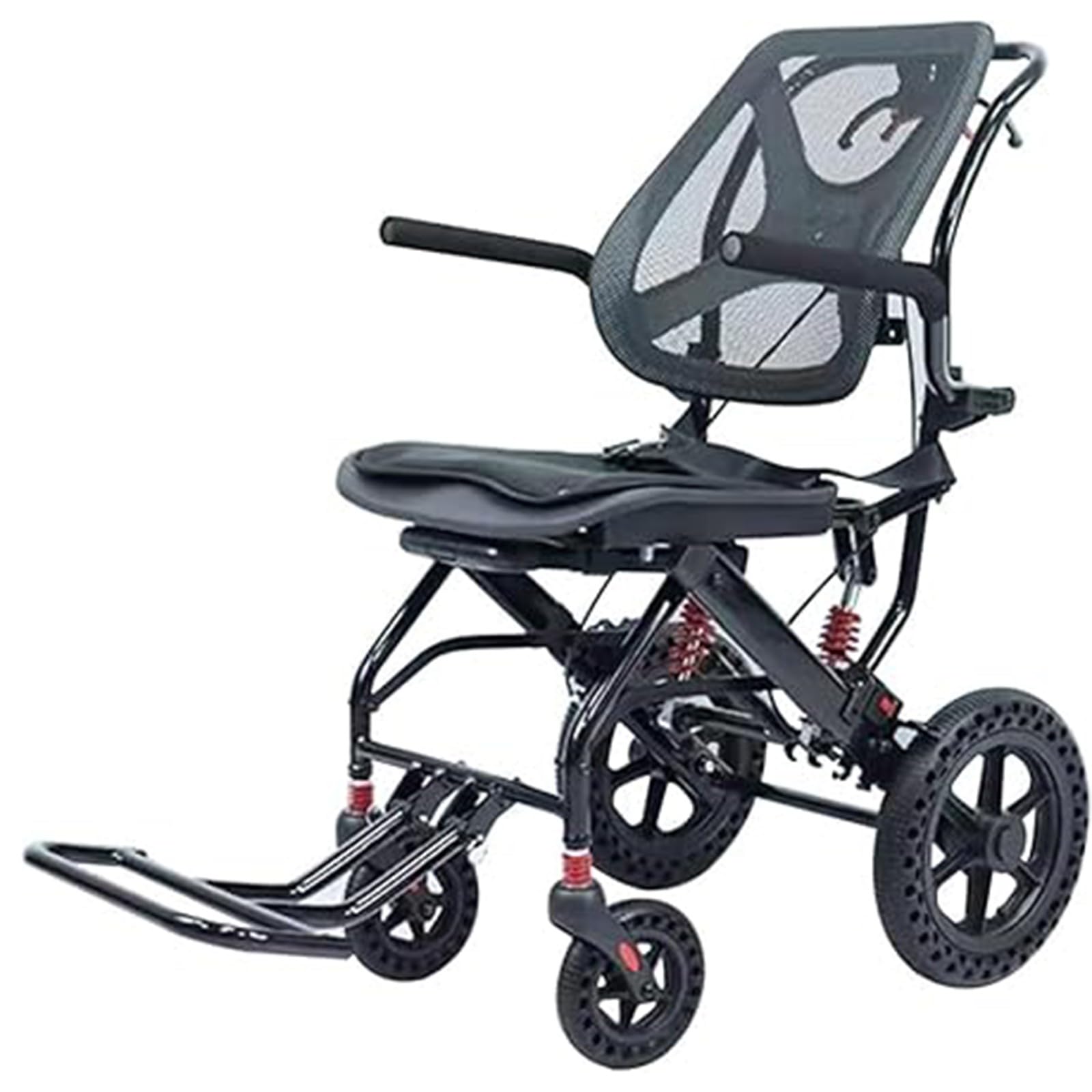 Sillas de Ruedas Silla de Ruedas Plegable Silla de Ruedas de Transporte Ultraligera de Aluminio para Viajes Silla de Ruedas Plegable para el hogar y de Viaje A