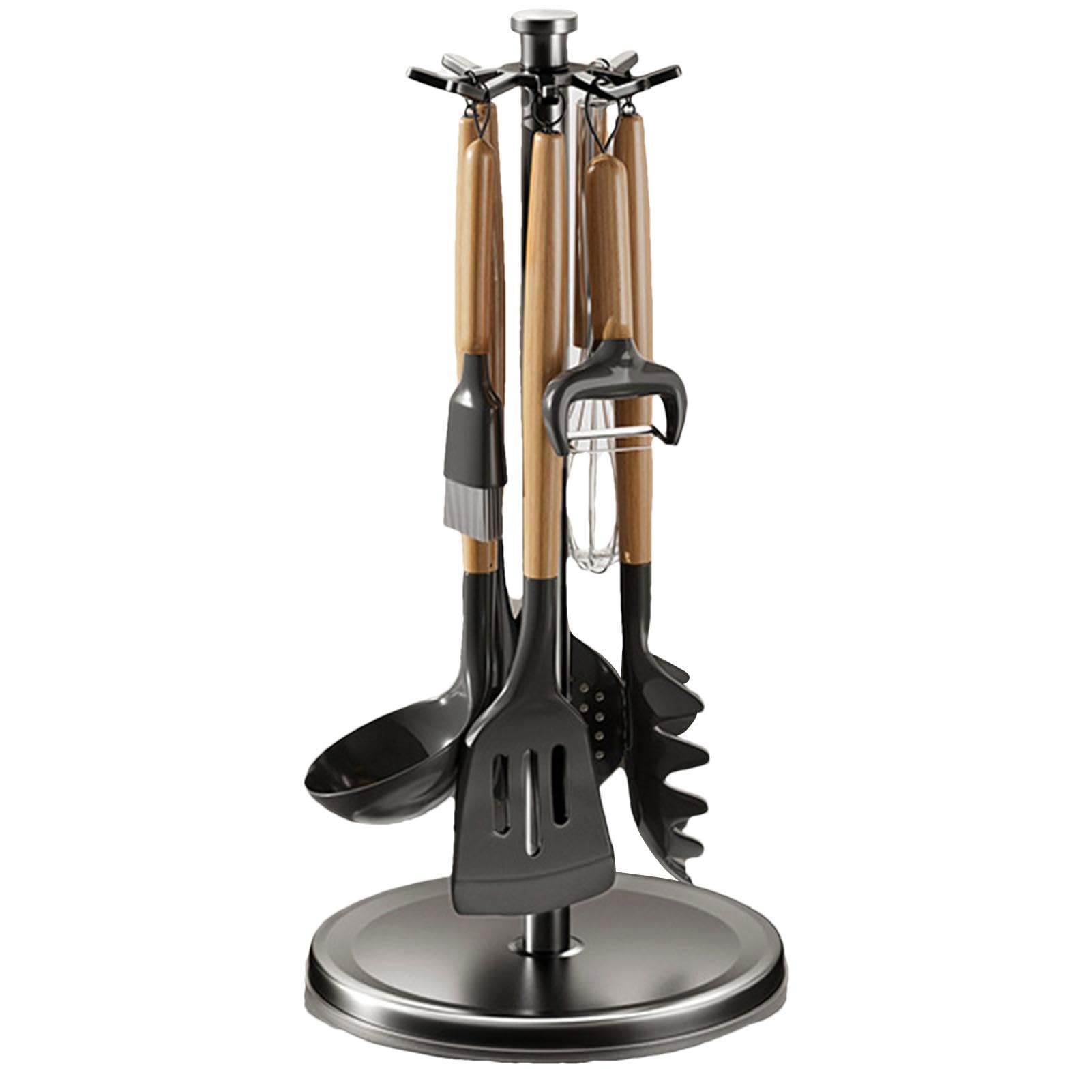 Portautensili Girevole 360° | Acciaio Inox | Per Cucchiaio, Mestolo E Spatola | Organizzatore Cucina E Bagno - Foto 7