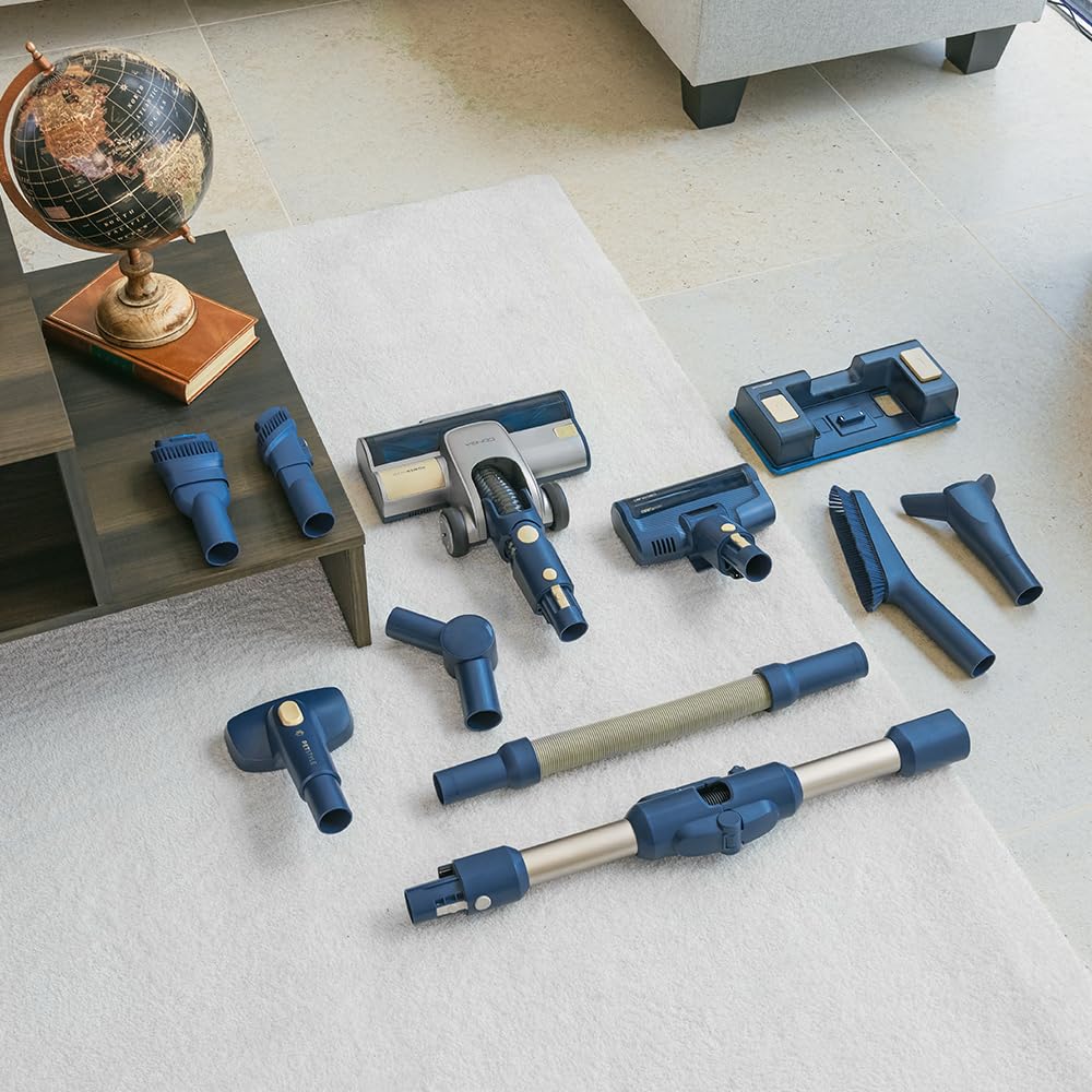 Cecotec Aspirapolvere Senza Fili Potente Conga Rockstar 11500 Odyssey Station Connected IA. Max 300AW, 800W, IA, App, fino a 110 min autonomia, Base auto-svuotante, Tubo Flessibile, Kit Accessori