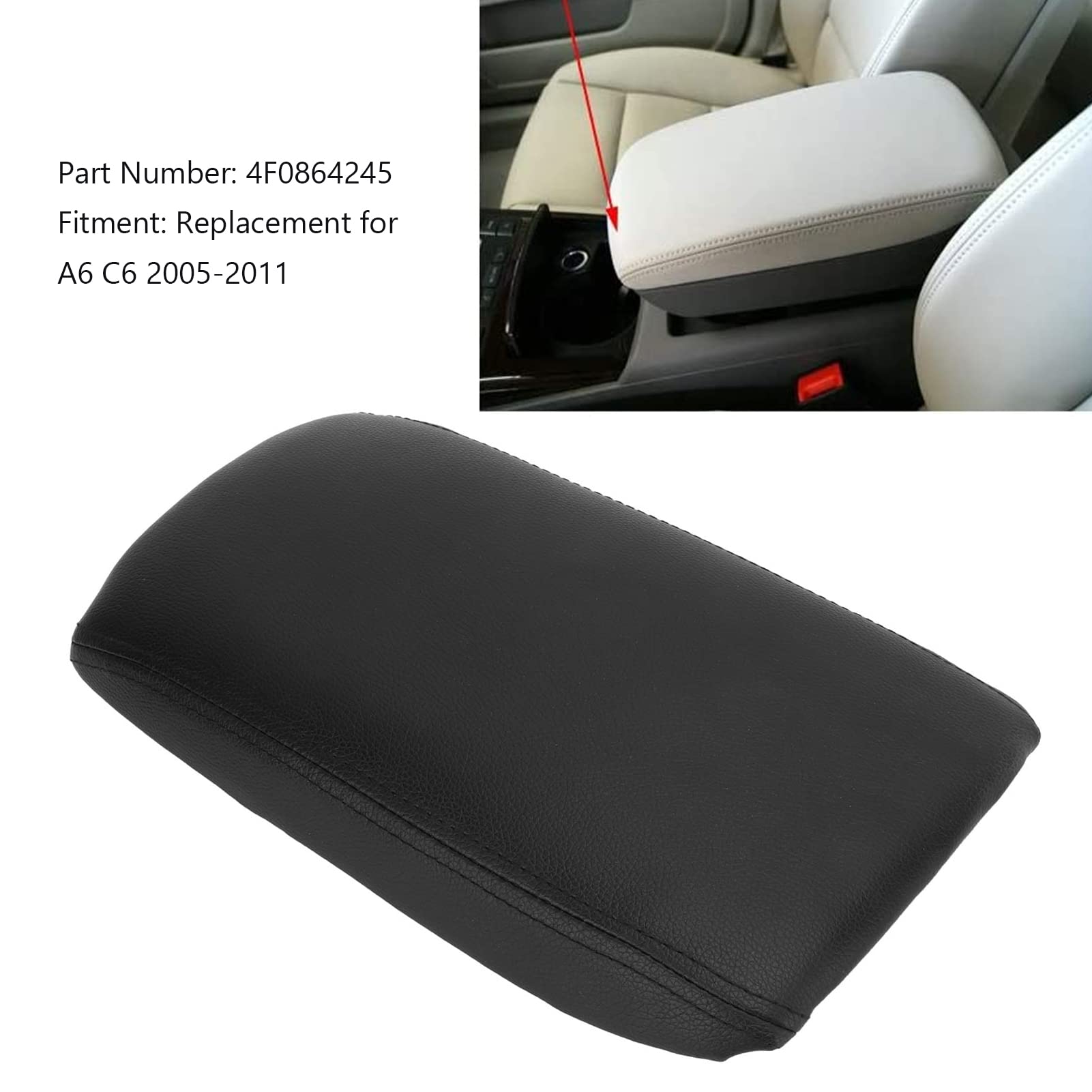 Qiilu poignée accoudoir c6 Clip de Verrouillage du Couvercle de L'accoudoir de la Console Centrale Voiture Auto Console Accoudoir Central