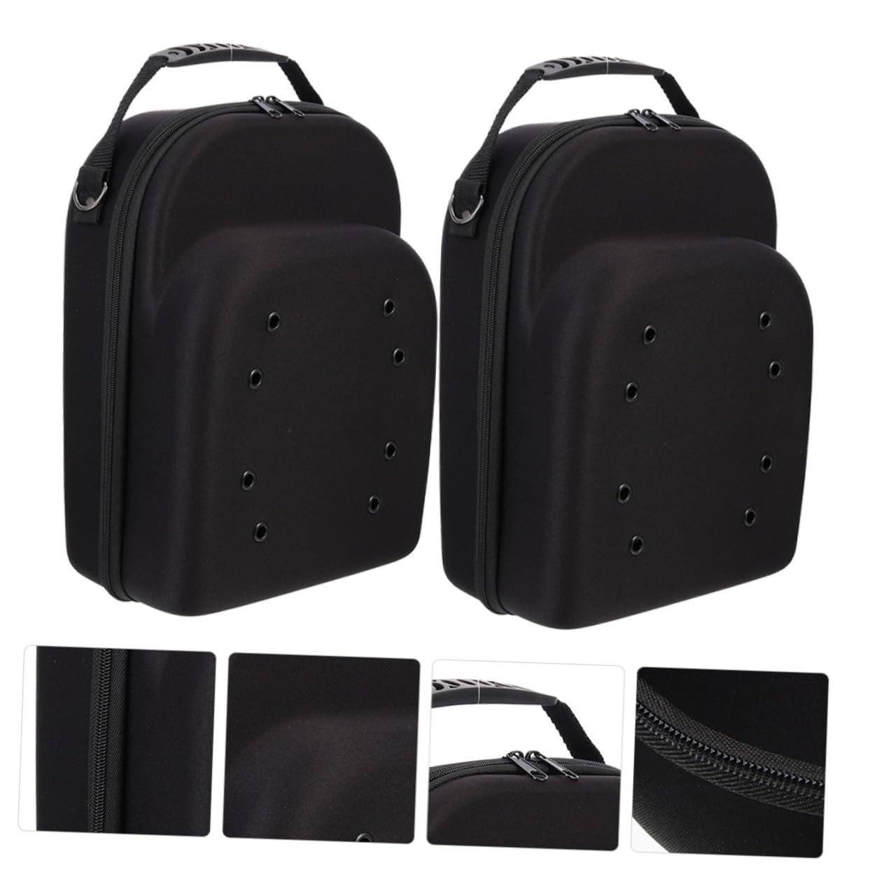 Caja Organizadora Eva para Gorras de Béisbol, 2 Unidades, Negro, Adecuado para Viaje