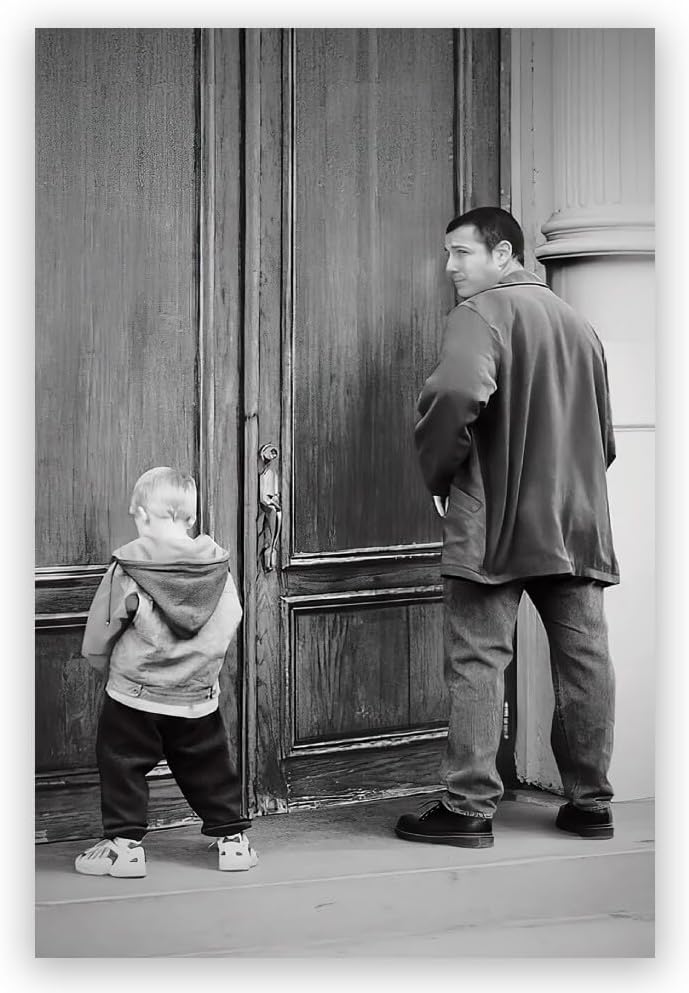 Big Daddy Bathroom Canvas Wall Art Funny Movie Poster Humorous Black and White Bathroom Decor Toilet Sign Pictures Cool Posters Print for Room Aesthetic Decoration 8x12inch Unframed