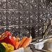 FASÄDE Traditional Style/Pattern 1 Decorative Vinyl Backsplash Panel in Smoked Pewter (One 18