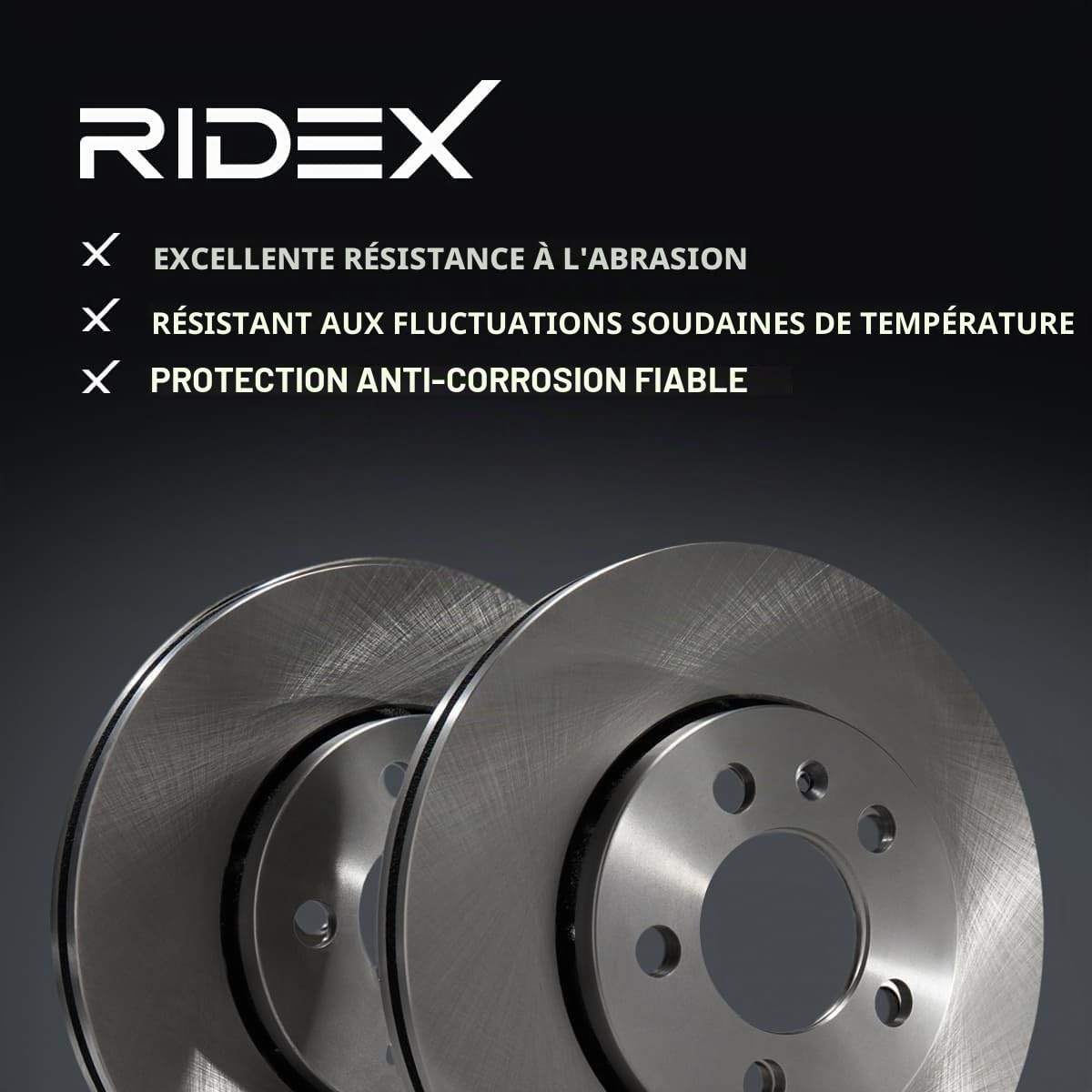RIDEX 82B0131 2x Disque de frein Avant sans vis/boulons Compatible avec CITROËN Berlingo II Van B9