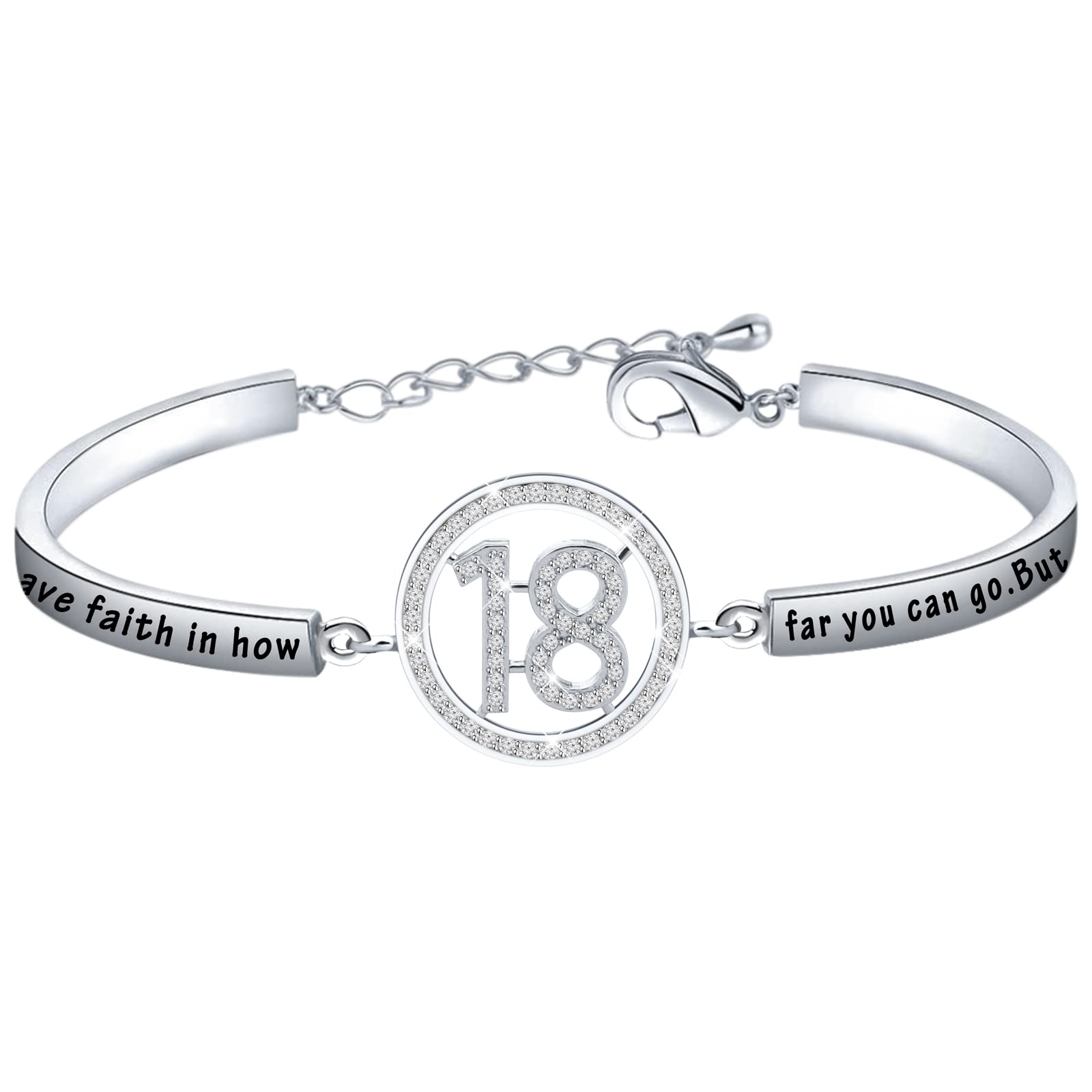 BNQL 18th Birthday Gifts for Girls Bracelet 18 Year Old Girl Birthday Jewelry Gifts for Her 18th Birthday Charm Bracelet