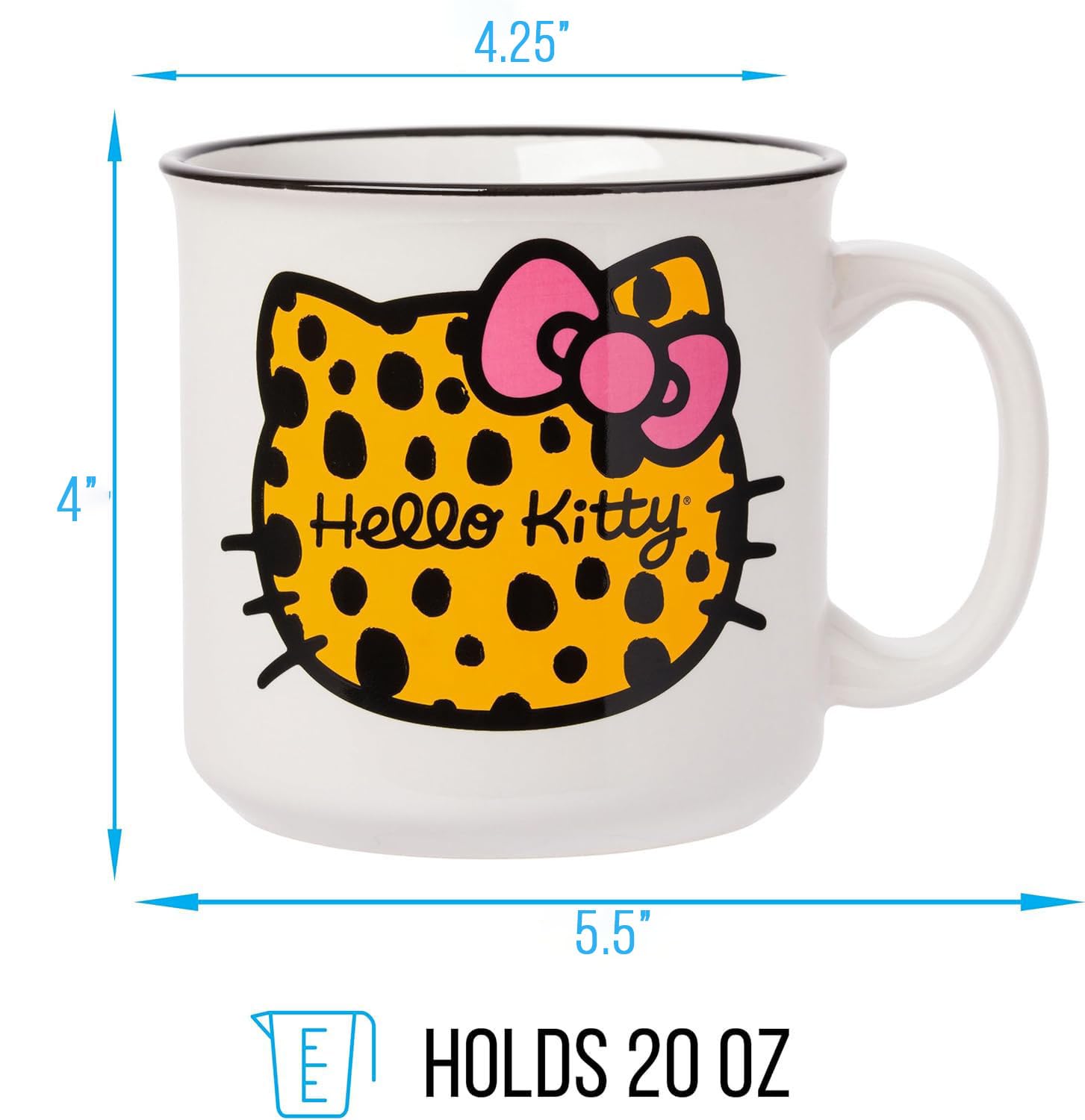 Amazon.com | Silver Buffalo Sanrio Hello Kitty Cheetah Print
