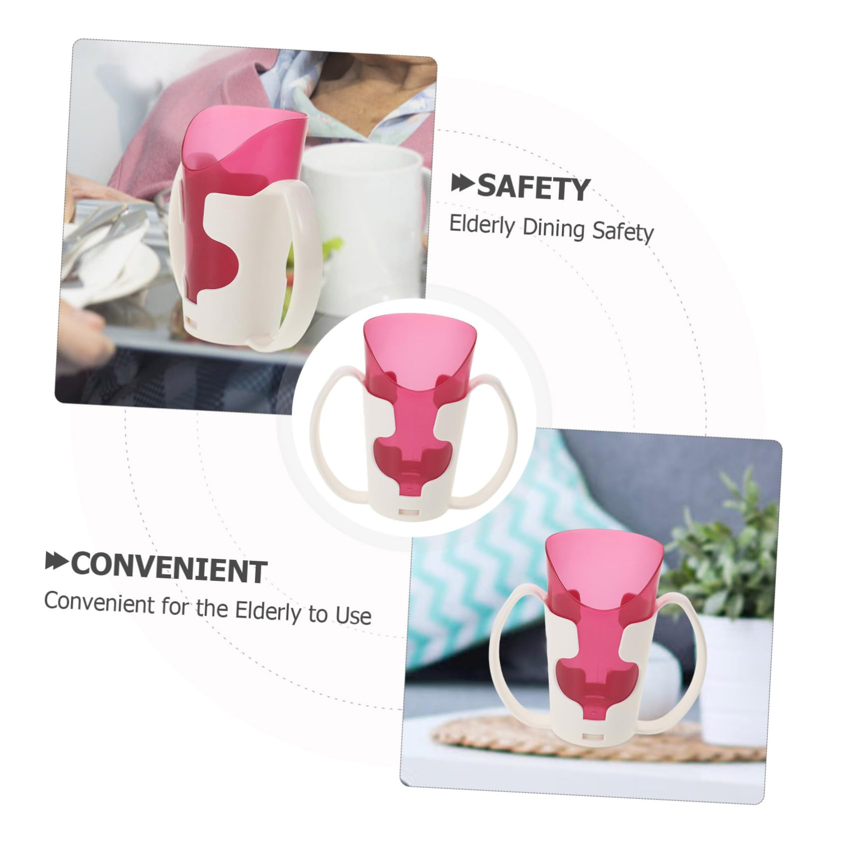 PRETYZOOM 3piezas Taza De Alimentación para Pacientes Dificultad De Deglución Vaso para Ancianos Copa para y Alimentos Diseño Ergonómico para Cama y Sillas De Ruedas