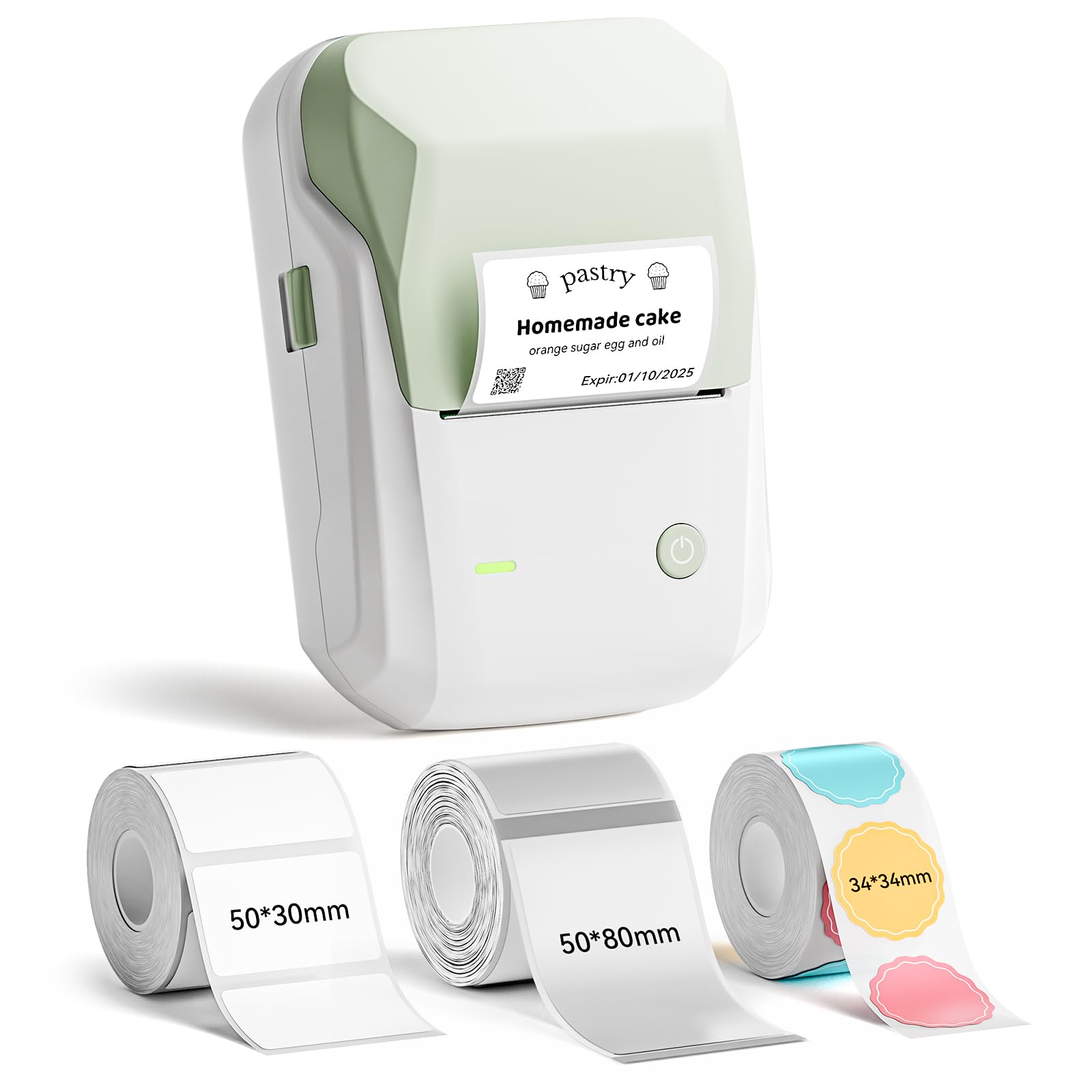 NIIMBOT B1 Label Maker Machine with 3 Tapes, 2Inch Thermal Label Printer