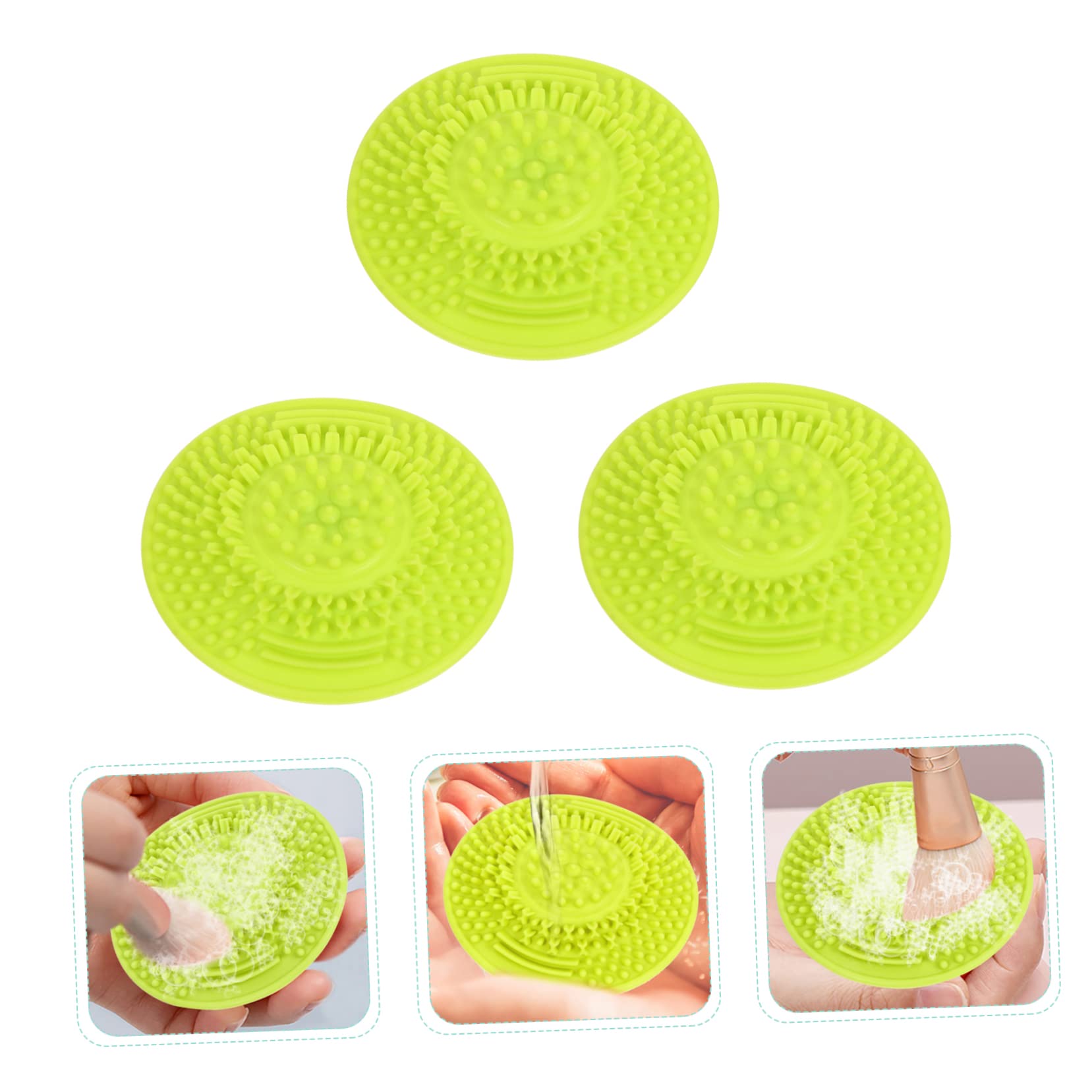 Ipetboom 15pezzi Tappetino Silicone Per La Pulizia Dei Pennelli Da Trucco Strumento Pratico Per La Bellezza Con Ventose Facile Da Usare e Portatile