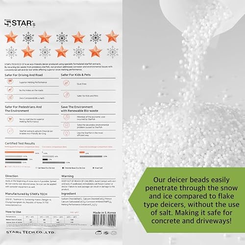 Miniatura 3 de Star'sTech ECO-ST - Derretimiento de hielo con extracto de estrella de mar, seguro para concreto, ecológico y seguro para mascotas, derretimiento de