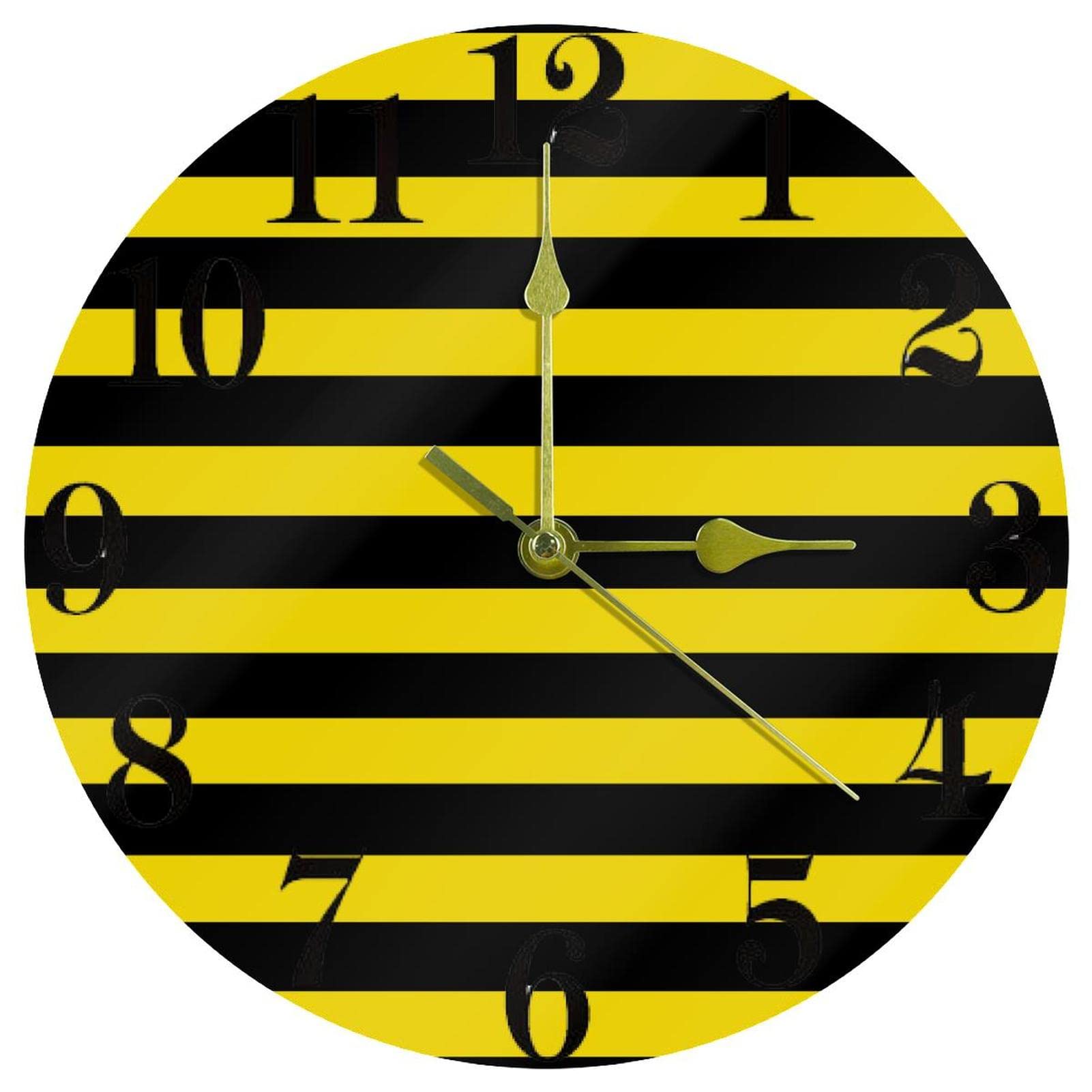 Horloge murale ronde silencieuse à piles pour maison et bureau