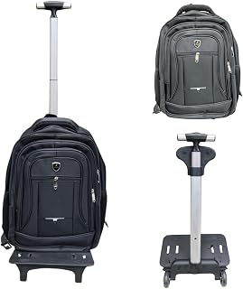 Premium 2-in-1 Trolley Backpack with Detachable Wheeled Base | Laptop, School & Travel Bag | Spacious 3-Compartment School... Price In India