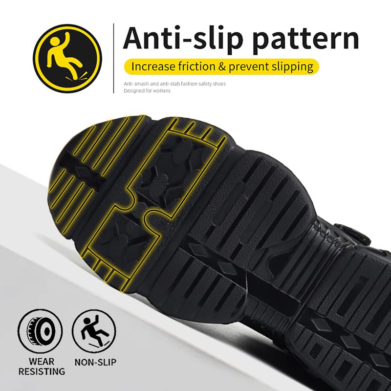 Image of Steel Toe Work Sneakers for Men Women Lightweight Comfortable Industrial & Construction Work Safety Shoes