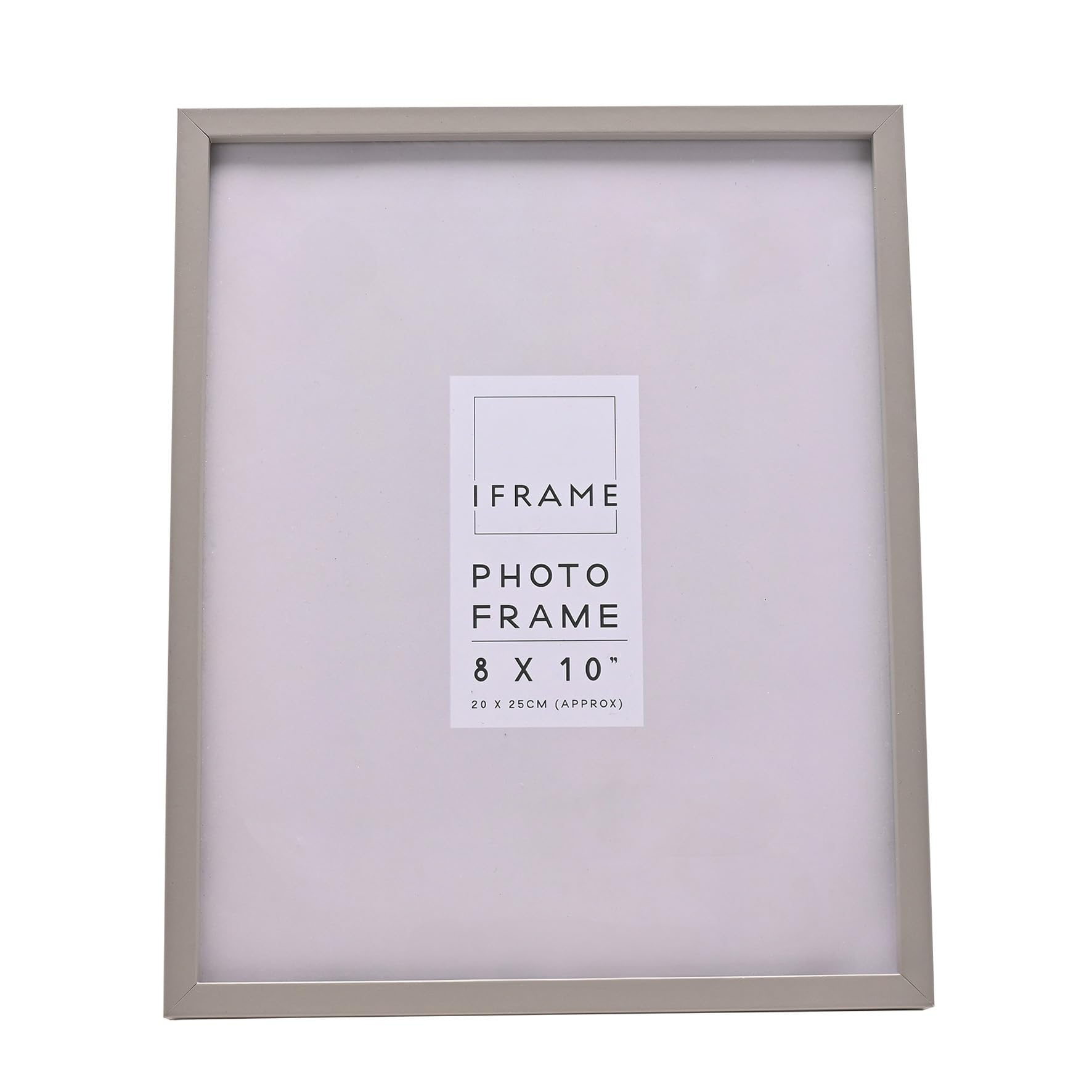 iFrame Grey Wooden Photo Frame | Minimalist Picture Frame for Wall or Tabletop Display | Modern Matt Home Décor Frame for Portrait or Landscape Orientation (Grey, 8X10)