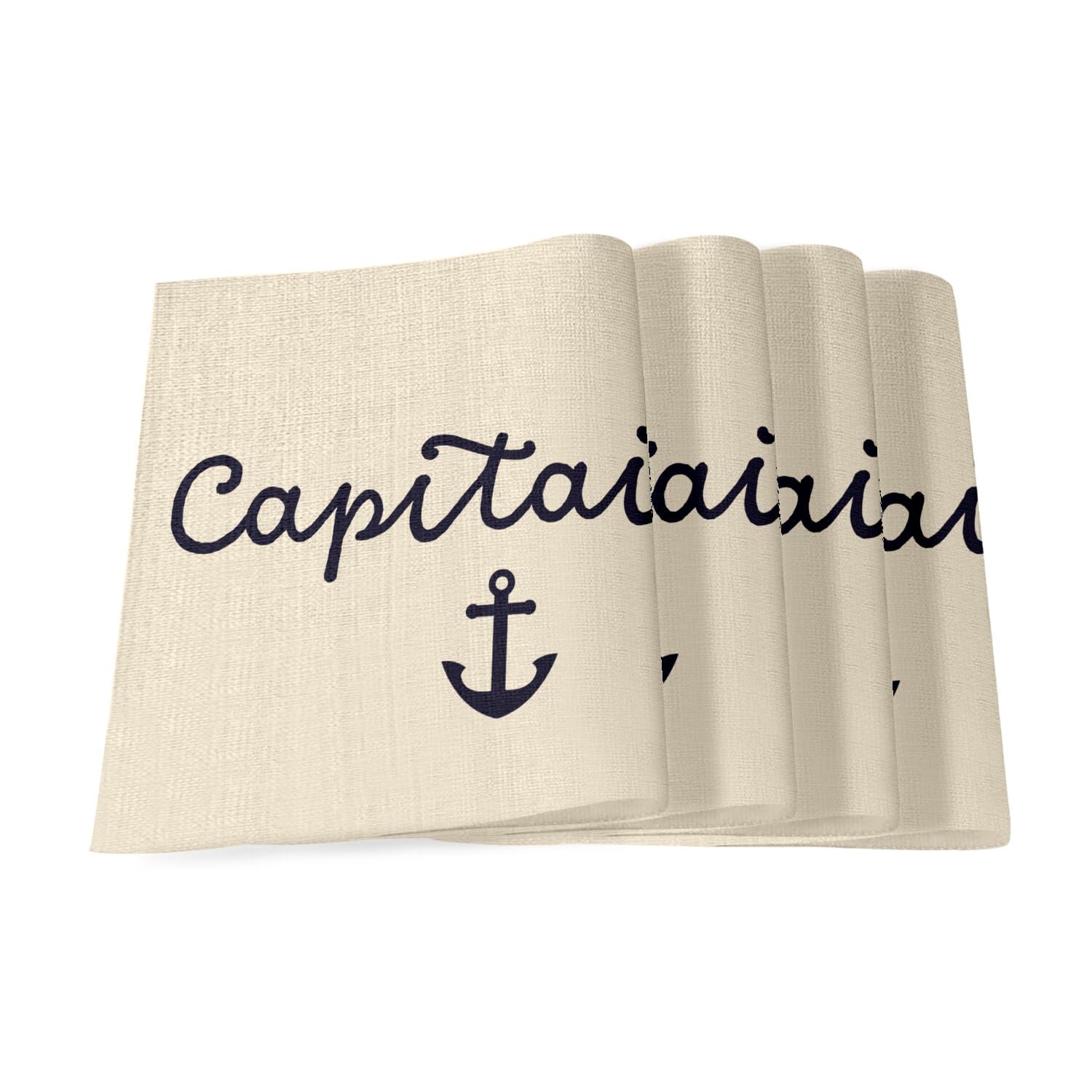 Sets de table en lin haut de gamme motif capitaine femme grand format