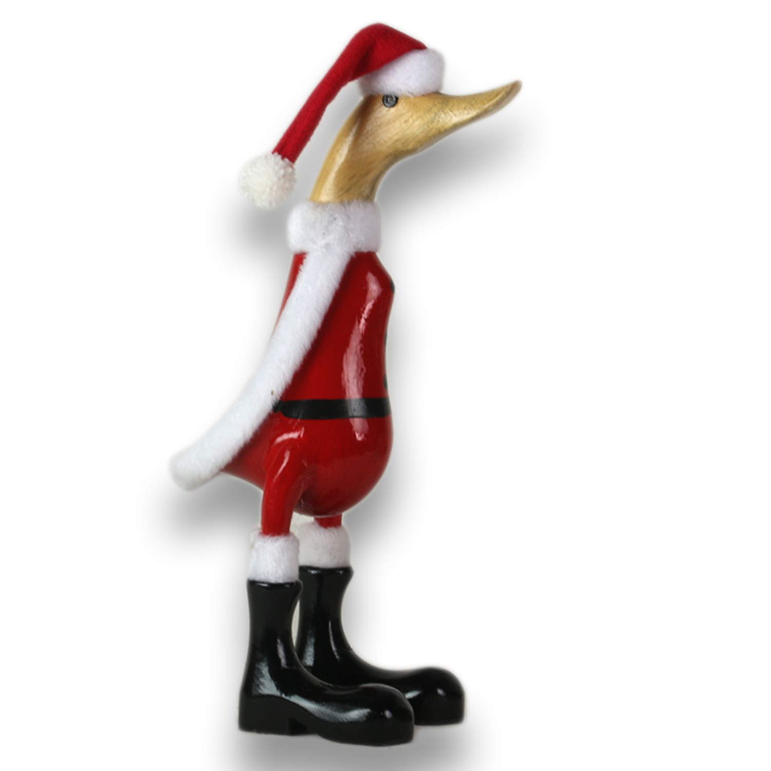 ART-CRAFT Holz Ente Lauf Ente Gartendeko Figur aus Bambus Wu