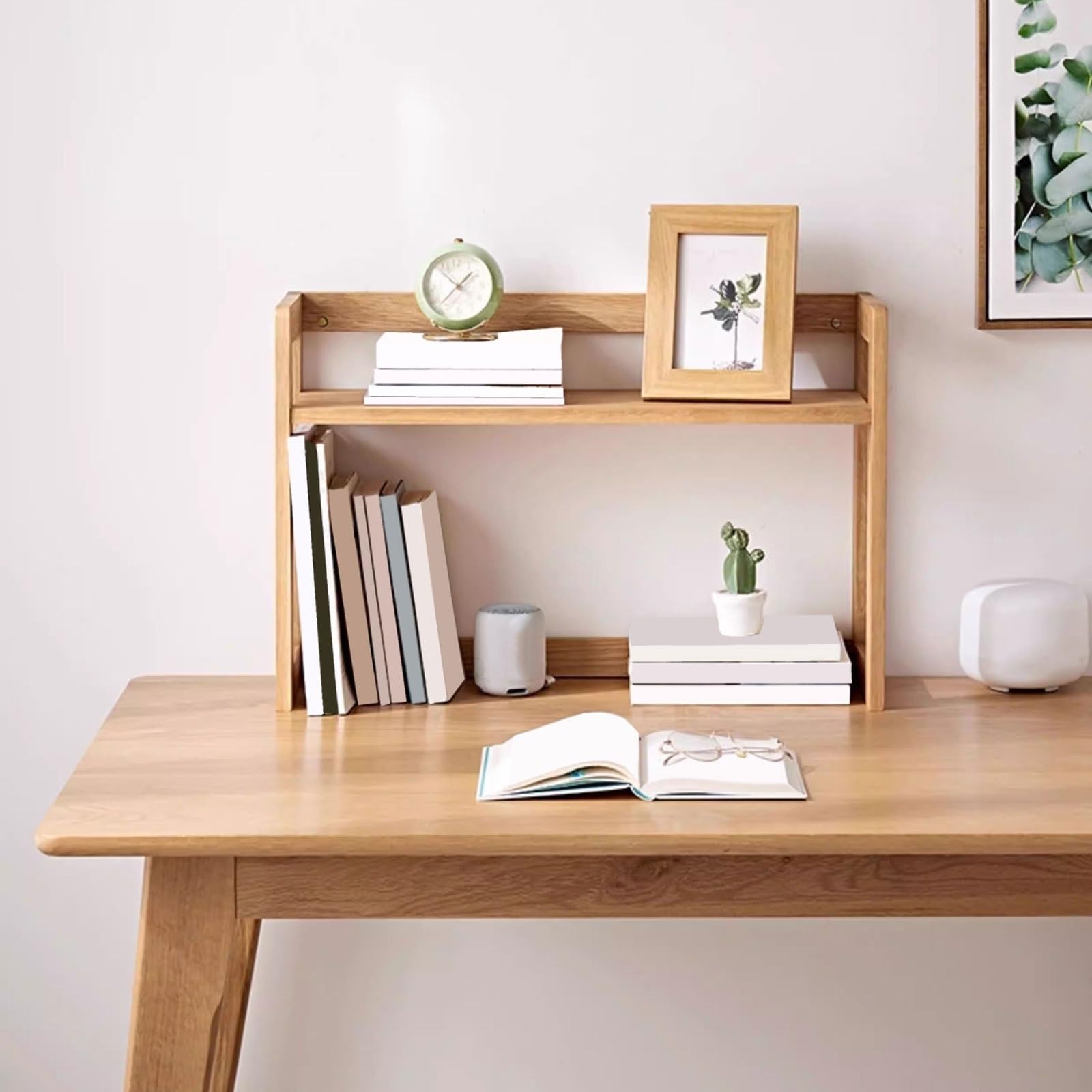 Nordic Minimalismus Holz Lagerregal Home Office Schreibtisch Multifunktionales Bücherregal Regal Bücher