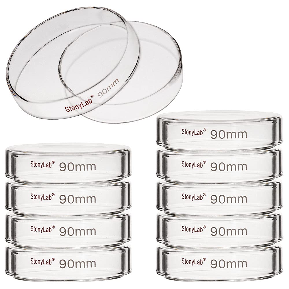 Amazon.co.jp: stonylab ガラスペトリ皿 90x20mm オートクレーブ可能