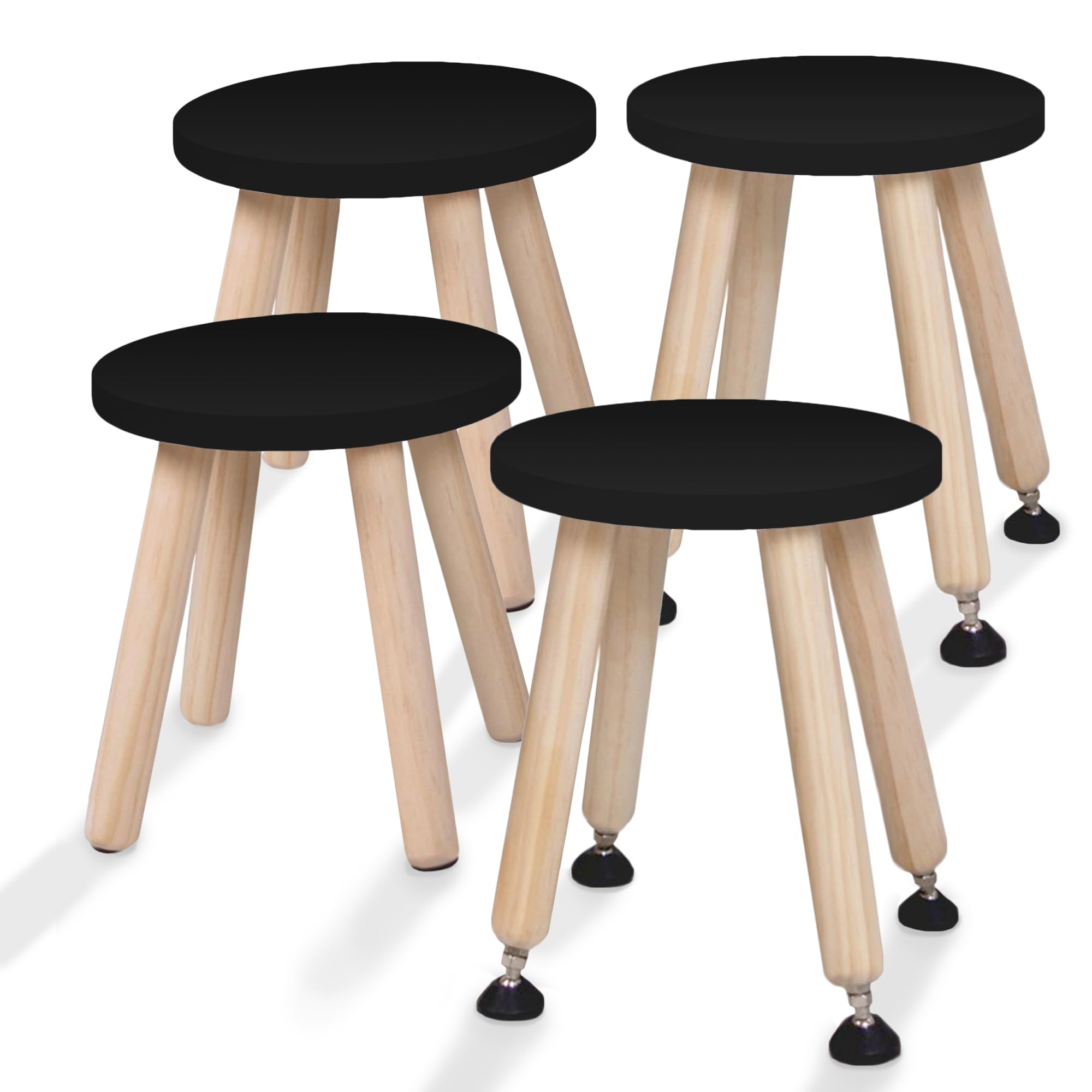 Tabourets pour enfants avec pieds de nivellement pour corriger les sols irréguliers