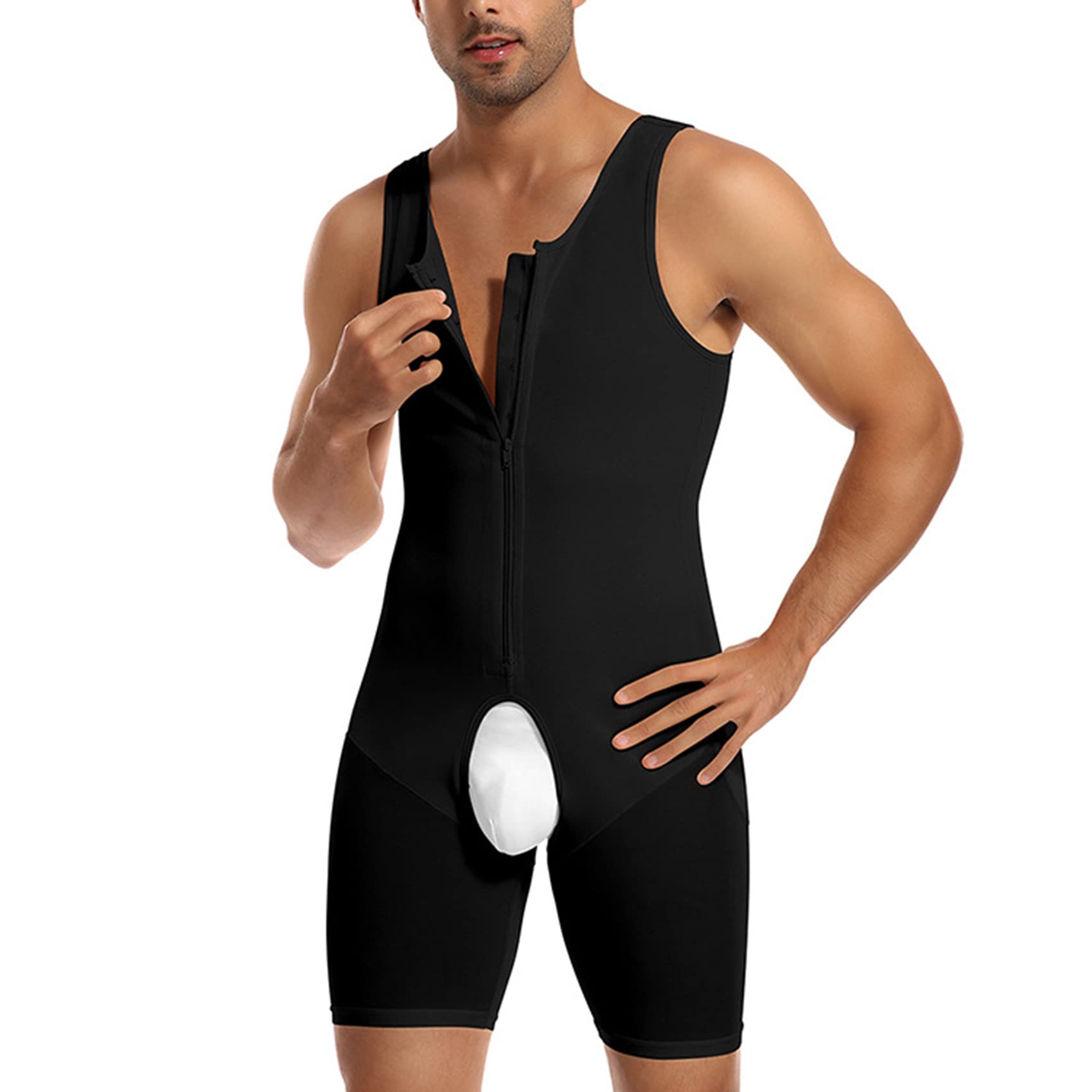 NLAVW Cuerpo de Hombre Shorts Shorts 4XL-6XL, Trainer de Cintura Body Pérdida de Peso Pérdida de Peso Control de la Barriga Completa Cuerpo Shaper,Negro,XL