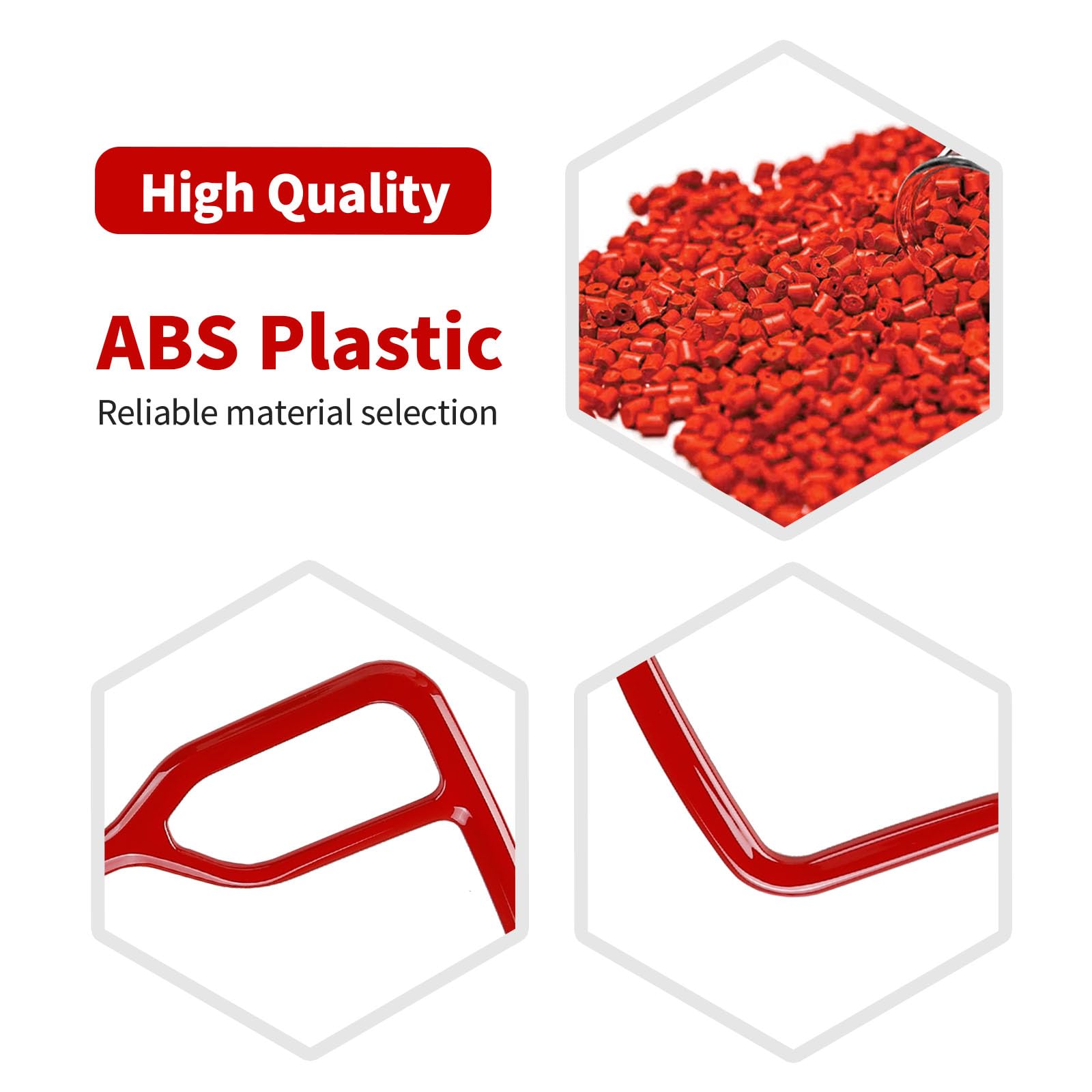 RT-TCZ for Wrangler JL Red Gear Shift Trim Cover Frame for Jeep