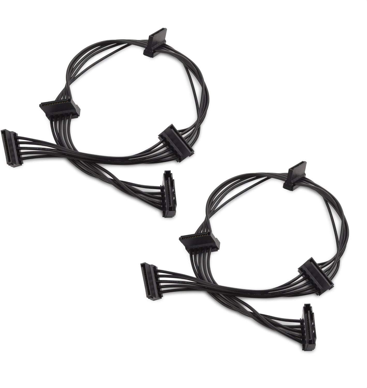 15-Pin SATA to 4x SATA Power Splitter Cable
