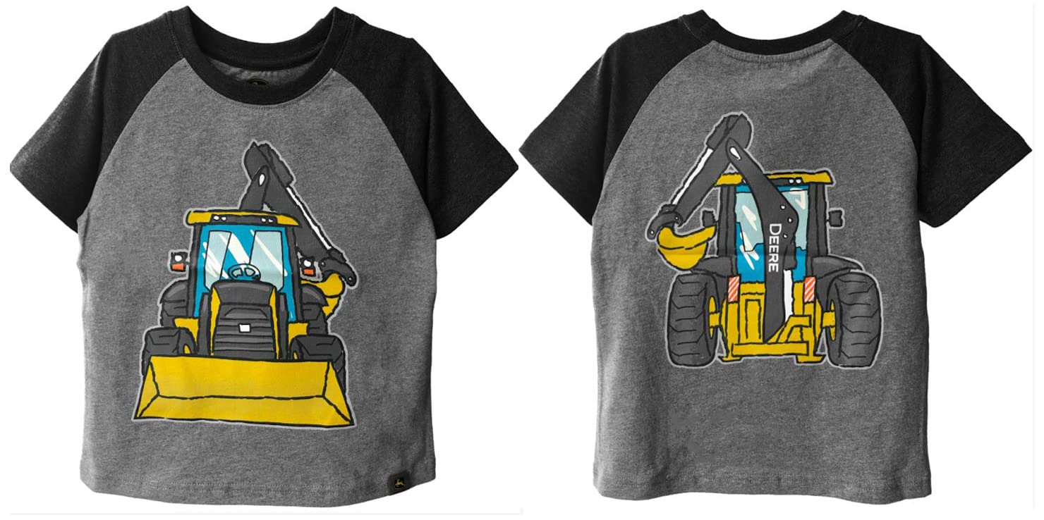 T-shirt John Deere 3T lavable en machine imprimé tracteur résistant - 2
