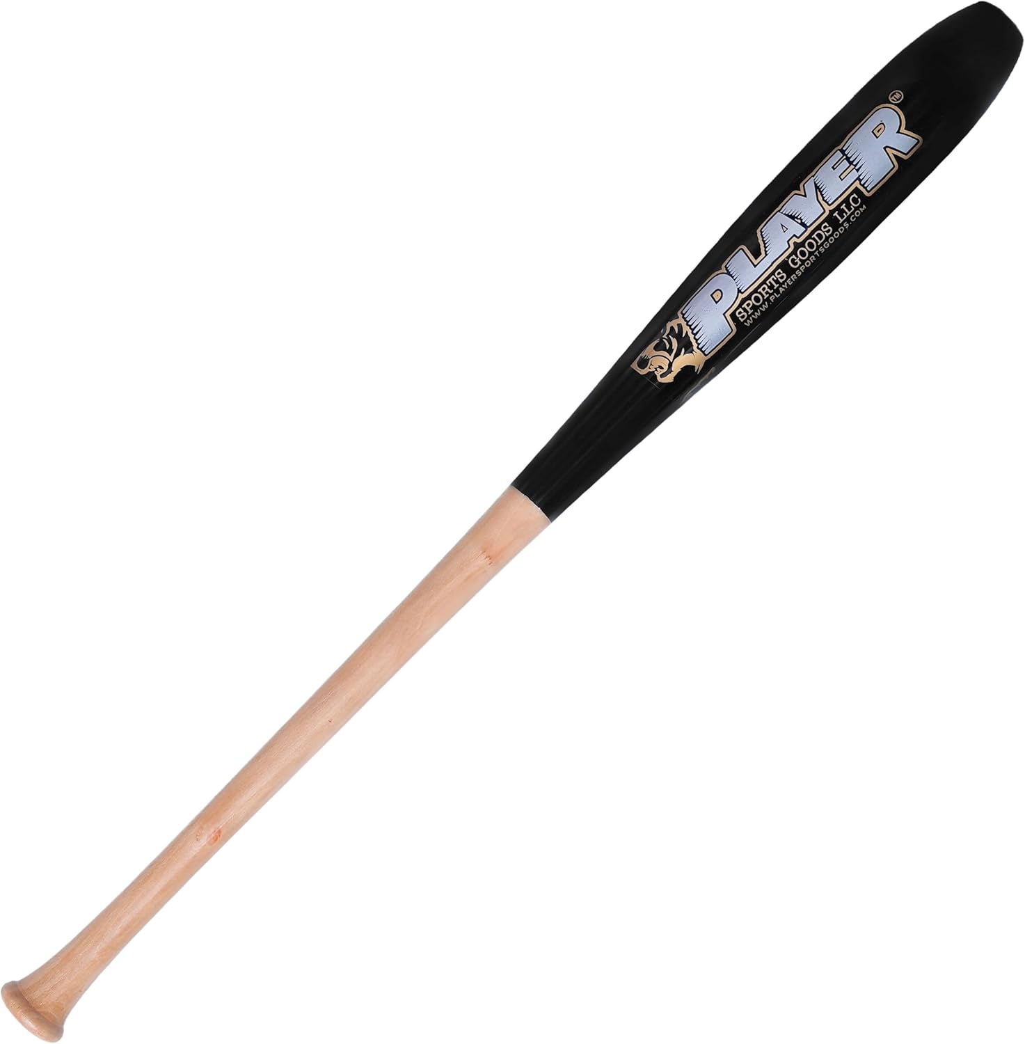33" Torpedo Baseball Bat in Maple Wood with Weight of 35 Oz - Diameter: 2.5" for Youth-Adults and Professional Players in Natural Wood & Black Color by Player Sports Goods LLC