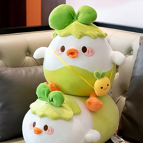 Miniatura 4 de Bonita almohada de peluche de pollo de 11.8 pulgadas, linda almohada de peluche de anime, muñeca gigante de cuerpo kawaii, sofá cama, para dormir,