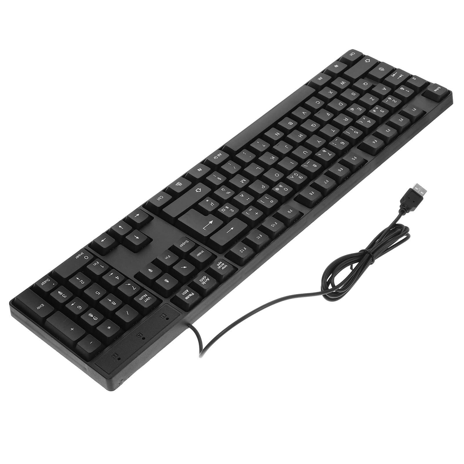 Teclado de computadora con cable USB y 104 teclas POPETPOP para un trabajo estable de oficina 8