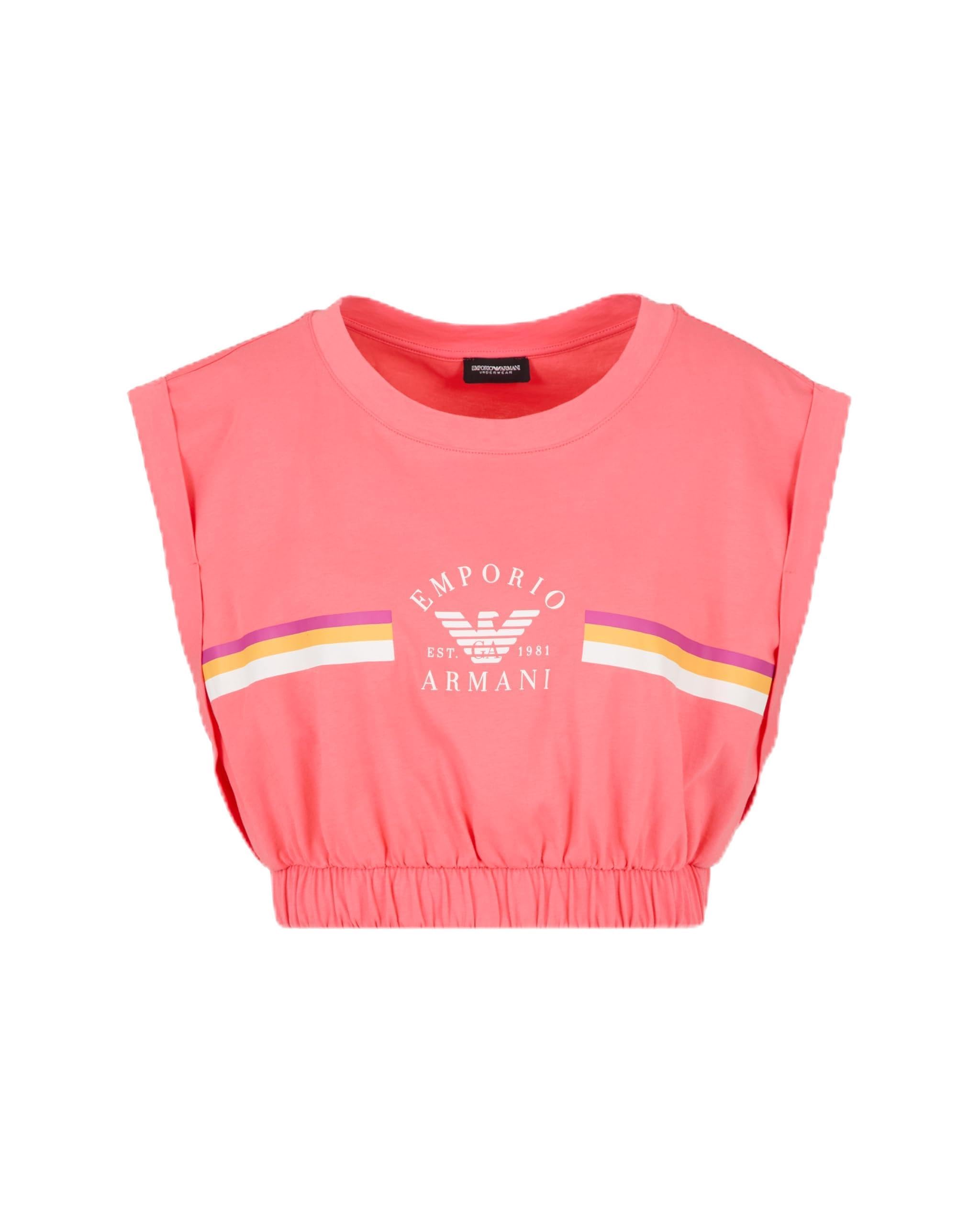 EMPORIO ARMANI Woman Logo Band Crop Top Pink L