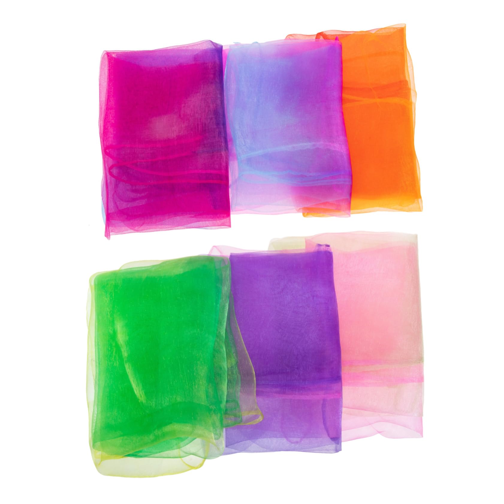 AOKWAWALIY 6pcs Juggling Scarves Dance Juggling Playset Dance Scarves for Ribbon Scarves Dance Props Children Play Scarves Juggling Dance Scarves Colorful Performance Scarves Silk