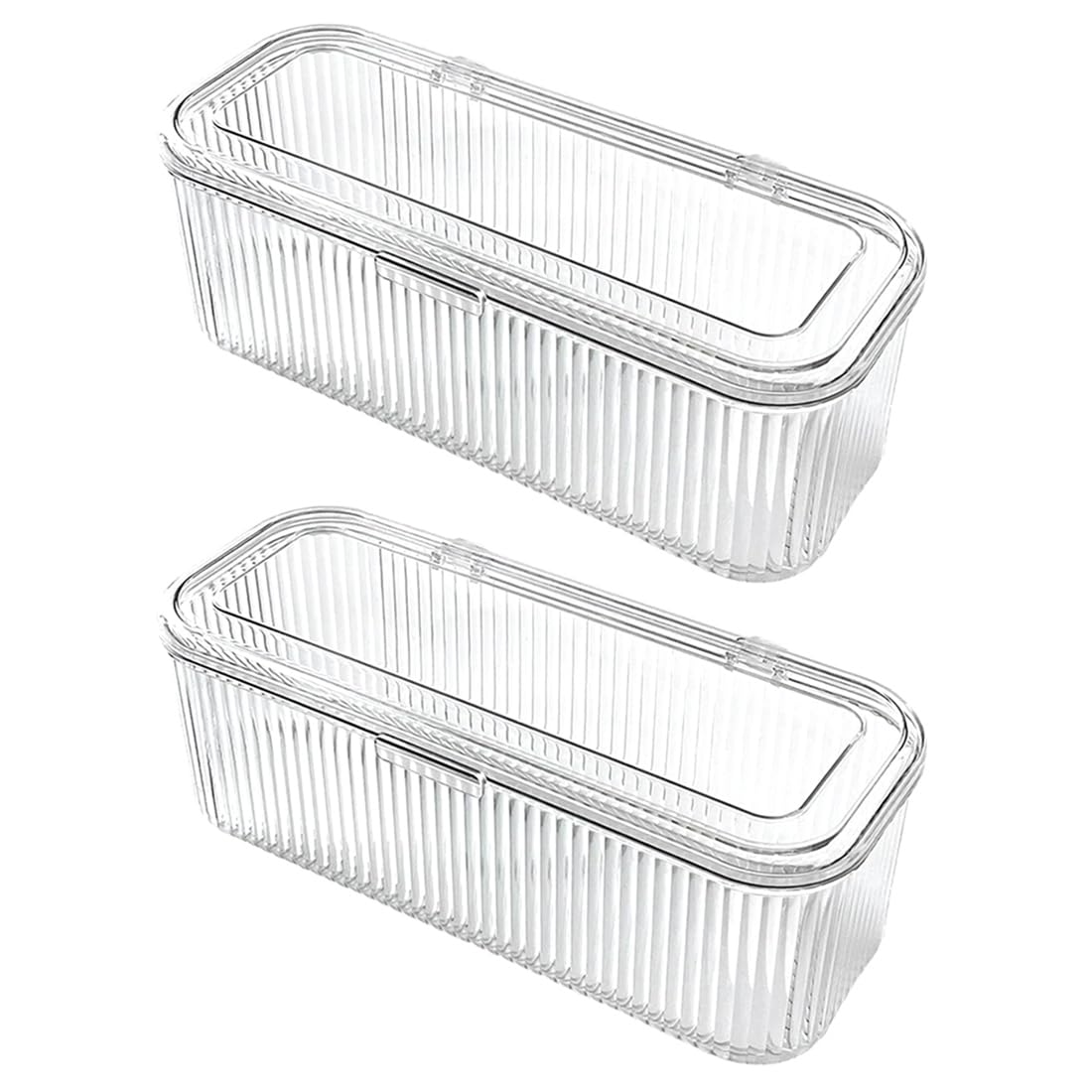 IJSDNVJNDX 2Pc New Large Capacity Acrylic Transparent Cosmetic Makeup Storage Bathroom Makeup Brush Lipstick Organizer