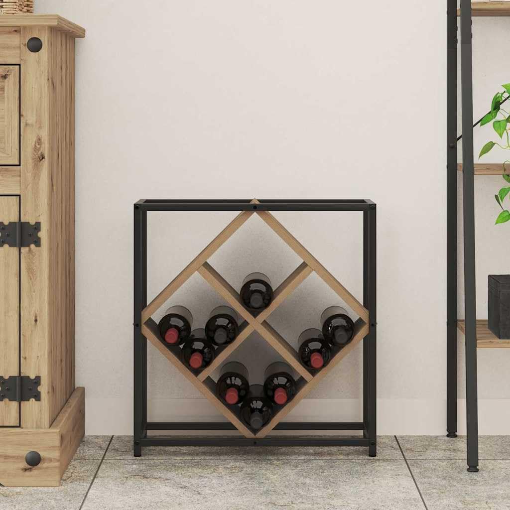 Générique Flaschenhalter, Holz, für 16 Flaschen, 51 x 18 x 52,5 cm | Kompaktes Design, modernes Weinregal, vertikale Aufbewahrung, einfache Montage