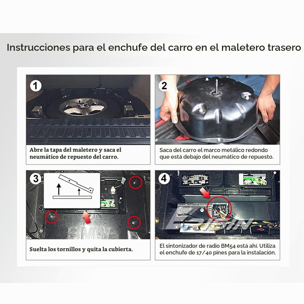 Erisin BM6M Cable de Extensión de Alimentación 6M Arnés de Cables 12 pines Macho Radio para el Mercado de Accesorios BMW 3/5 Series X5 M3 M5 E46 E53 E39 E38 GPS Radio de Coche