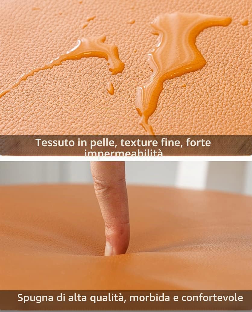 Cuscino per Sedia in Pelle per Cucina Sala da Pranzo 1/2/4 Confezioni Cuscino per Sedia Cuscino per Seduta Antiscivolo 40 * 43 Cm (Colore: Beige Dimensioni: 4 Confezioni)