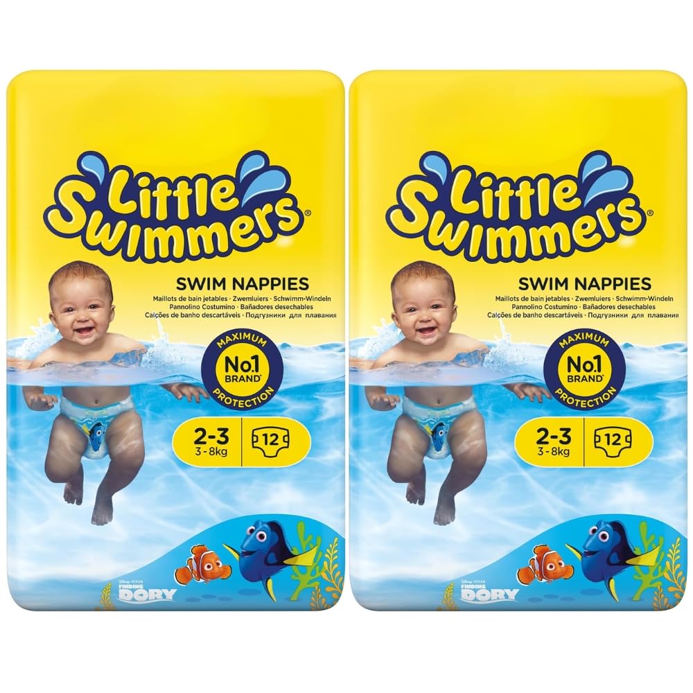 Little Swimmers Swim Pants for Babies Size 2-3 (3-8 kg) 12 Swim Pants (Pack of 2)