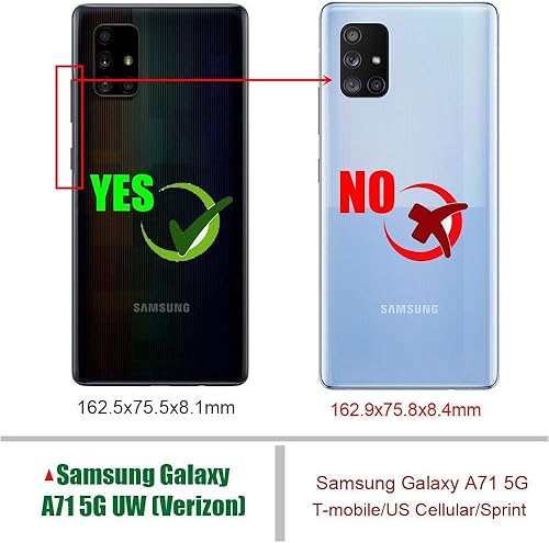 Miniatura 2 de Funda para Samsung Galaxy A71 5G UW (no compatible con Samsung A71 5G), a prueba de golpes, con protector de pantalla integrado para niñas y