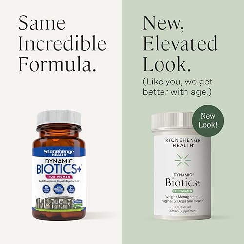 Miniatura 2 de Stonehenge Health Biotics for Women Probiotic 70 mil millones de UFC, 24 cepas + fibra prebiótica, control de peso, enfoque y estado de ánimo, apoyo