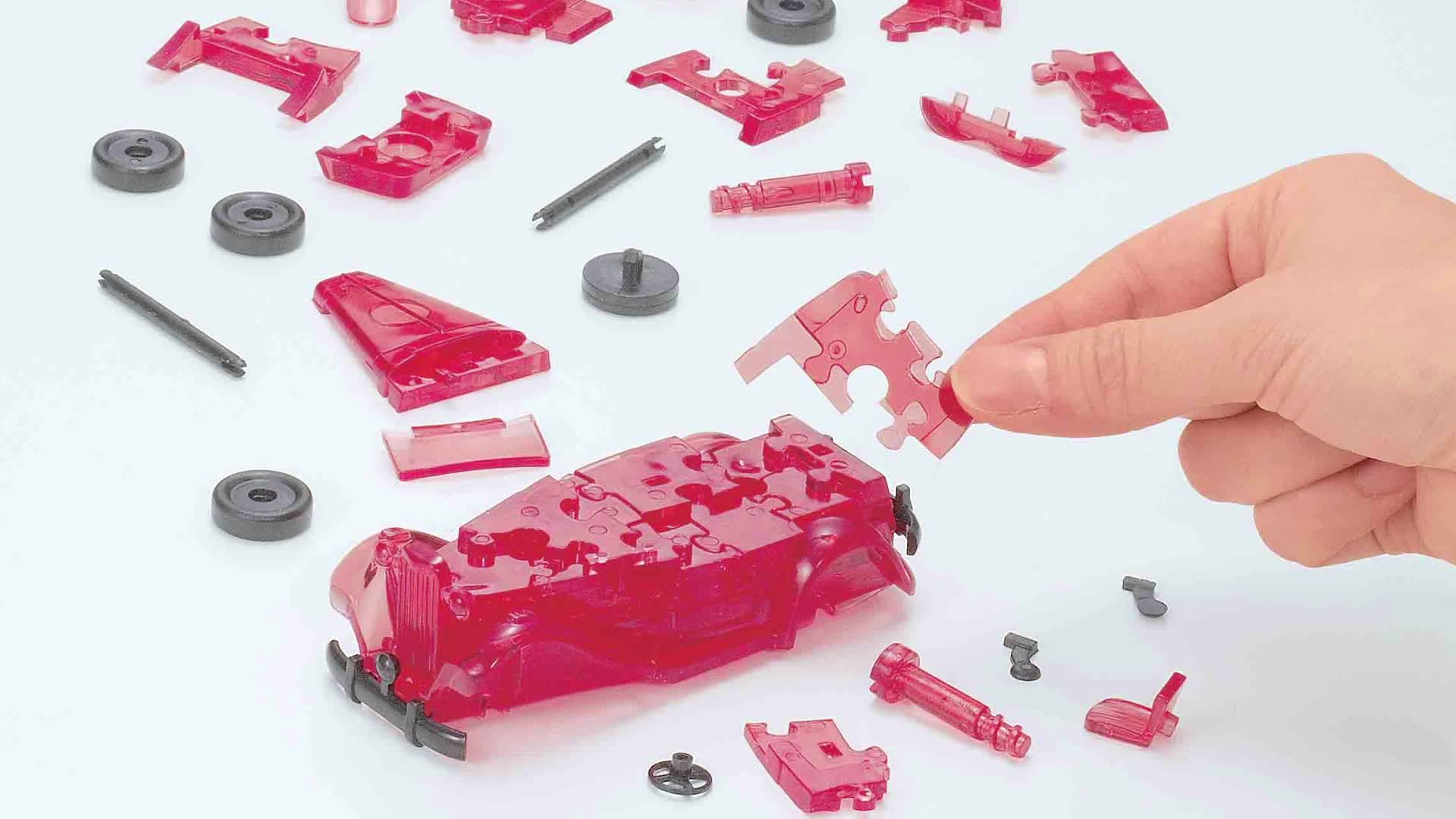Amazon.co.jp: 53 Piece Crystal Puzzle Classic Car Red : Toys & Games