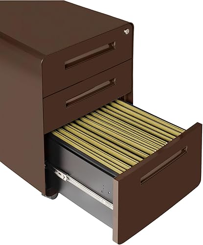 Vista 28 de Stockpile - Archivador móvil de 3 cajones, calidad comercial, preensamblado Negro