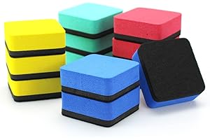 12 Pack Mini Dry Eraser Magnetic Dry Erase Board Erasers for Classroom Home Office