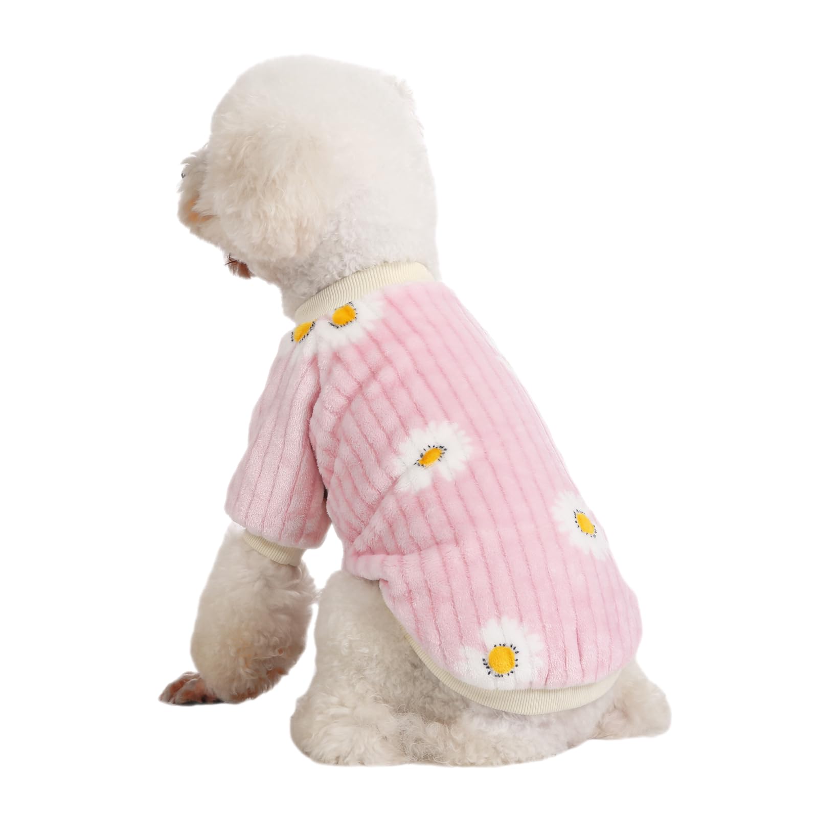 Hundepullover, 3er-Pack, Hundepullover für kleine Hunde, Mädchen und Jungen, ultraweicher und warmer Welpenpullover, Hundemantel für den Winter und Weihnachten (XXS, Rosa + Dy Purple+Dy
