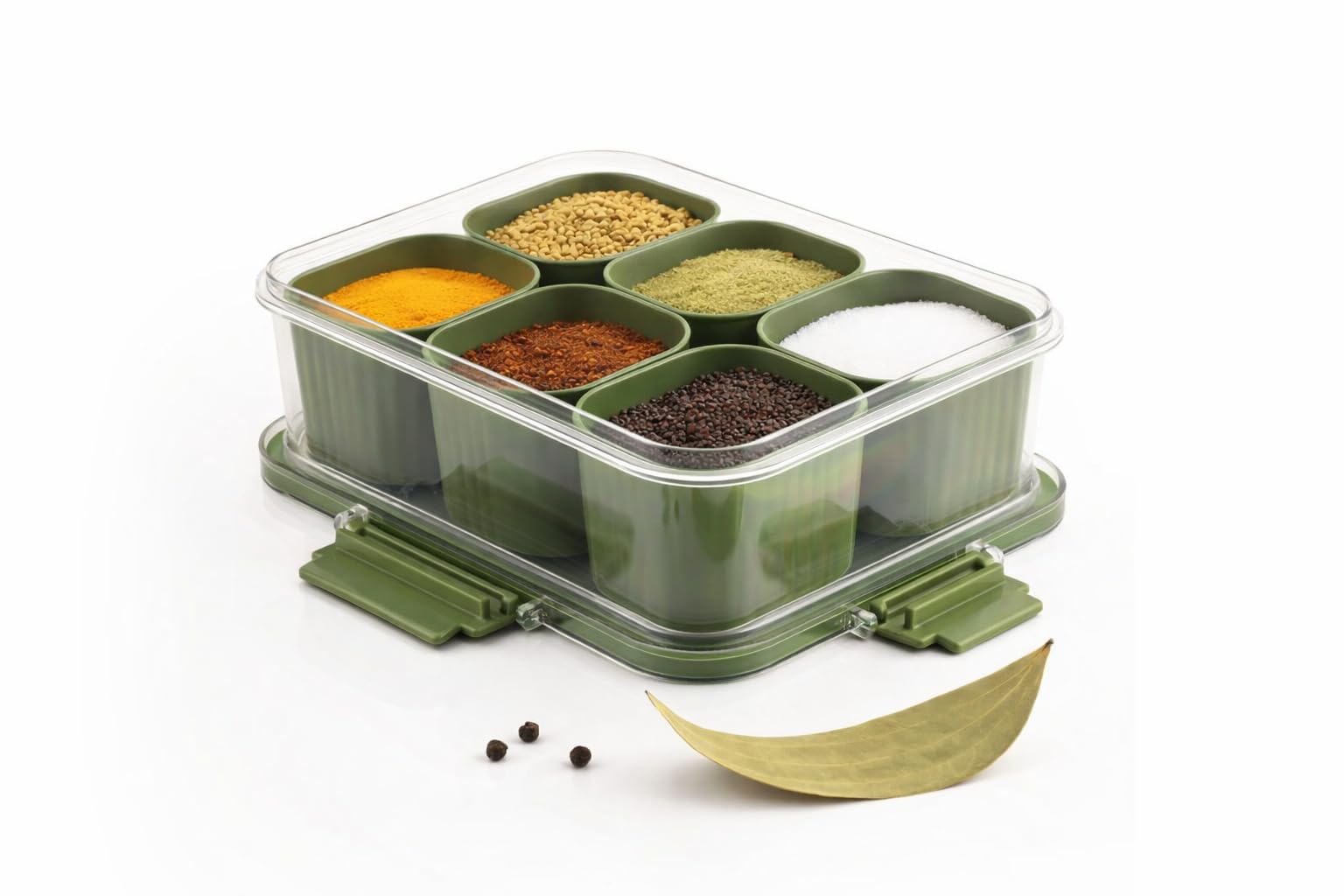 6-in-1 Masala Box - Spice Organizer -6