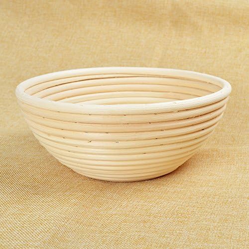 1x Round 20 cm 7.8 inch Bread Proofing Basket Sourdough Bread Proving Basket Bannetons Brotform Proving Bowl for 400g Dough with Linen Cloth Liner